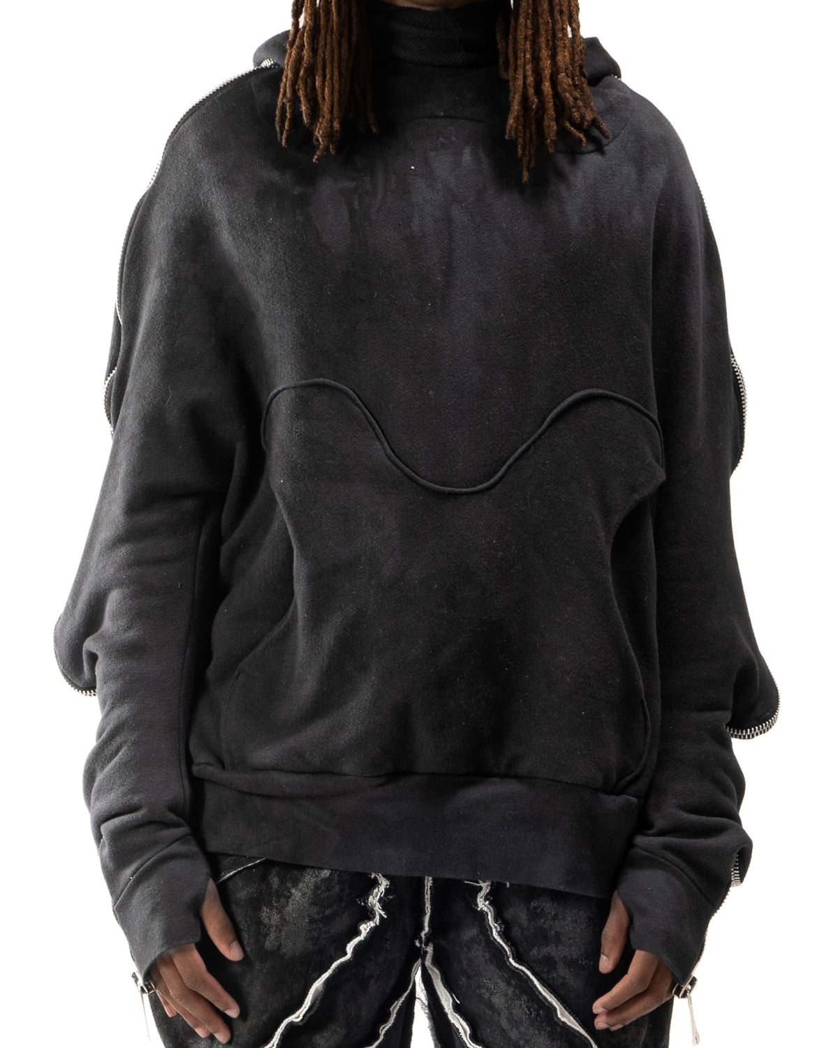 Washed out black on sale hoodie