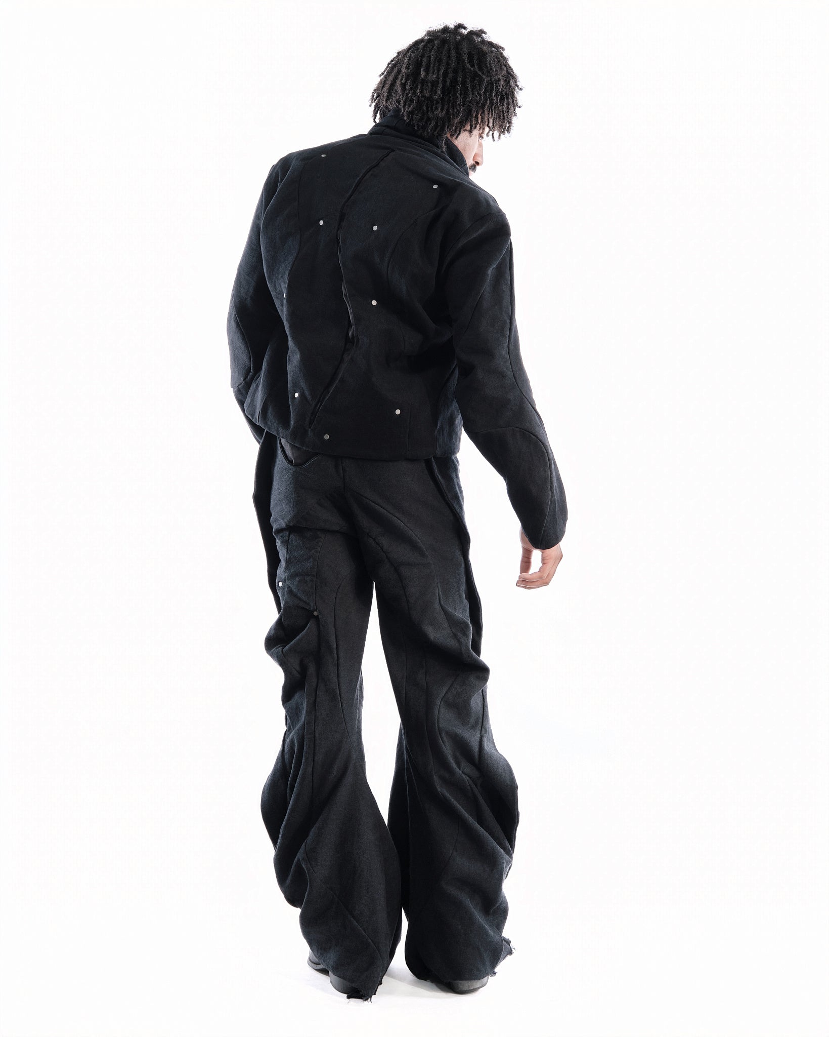 BLACK LEATHER CERITH SET MENS
