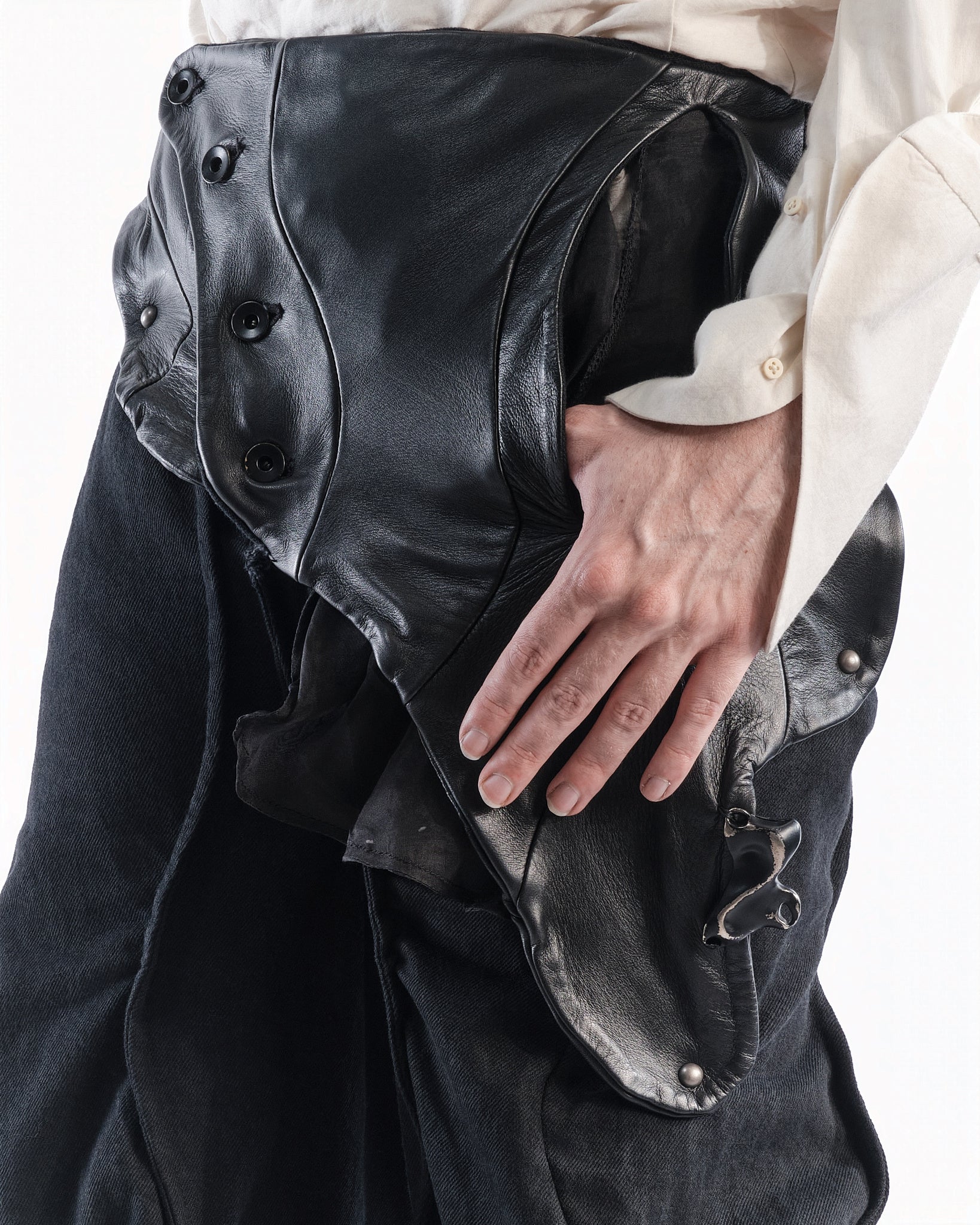 BLACK LEATHER CERITH SET MENS