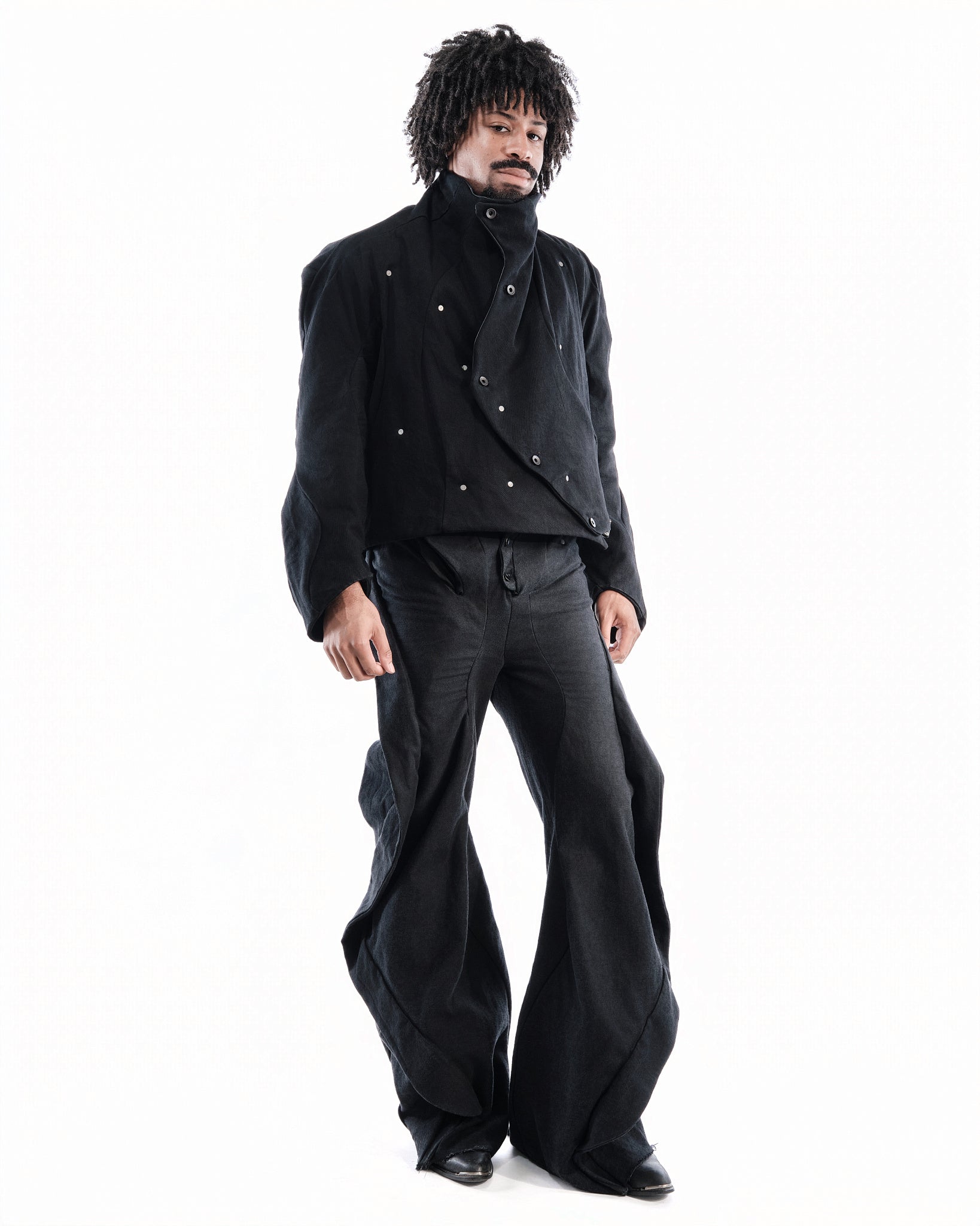 BLACK LEATHER CERITH SET MENS