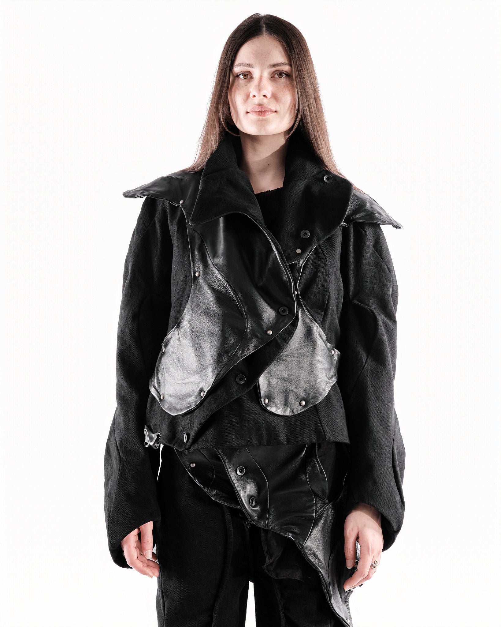 BLACK LEATHER CERITH JACKET WOMENS