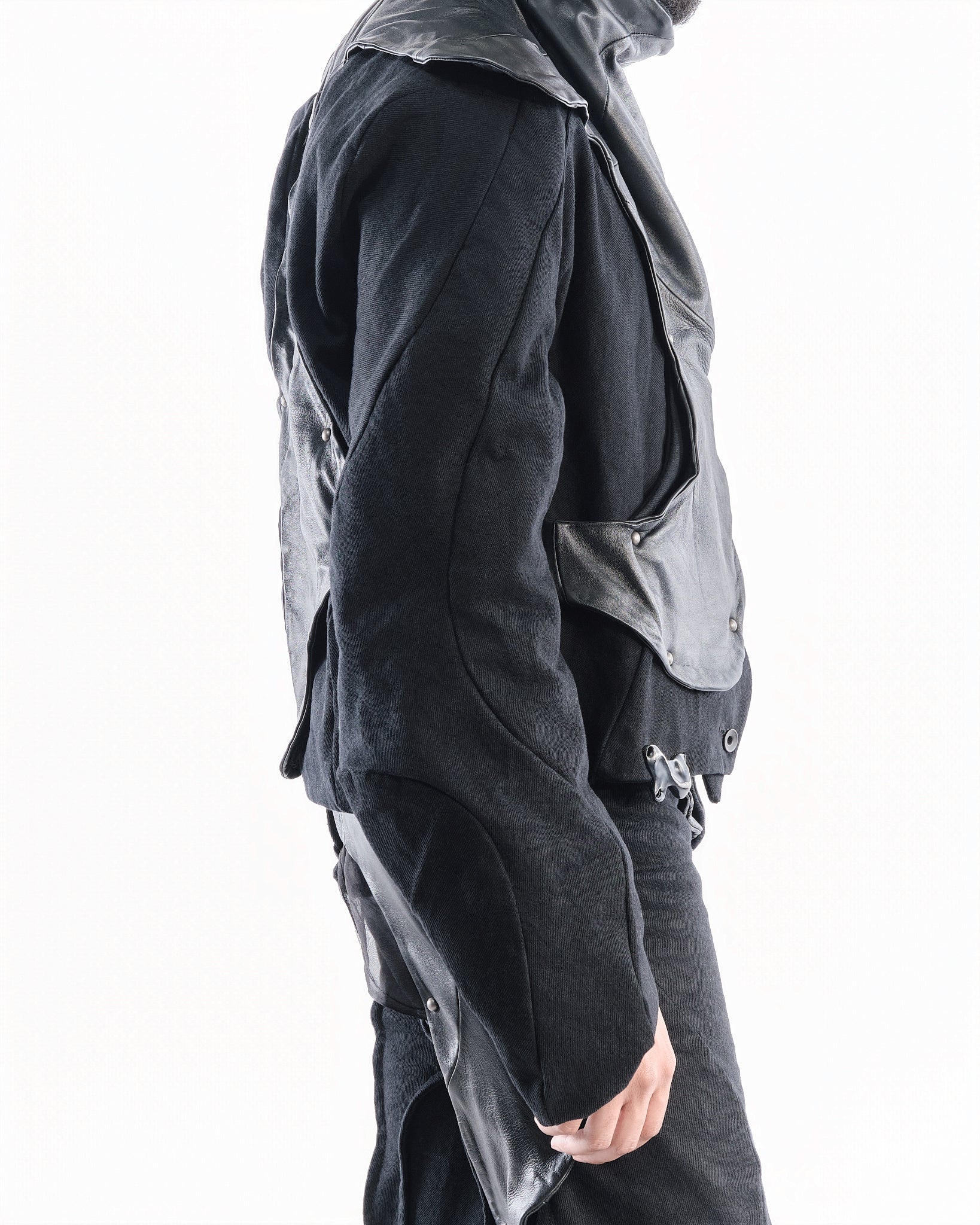 BLACK LEATHER CERITH JACKET MENS
