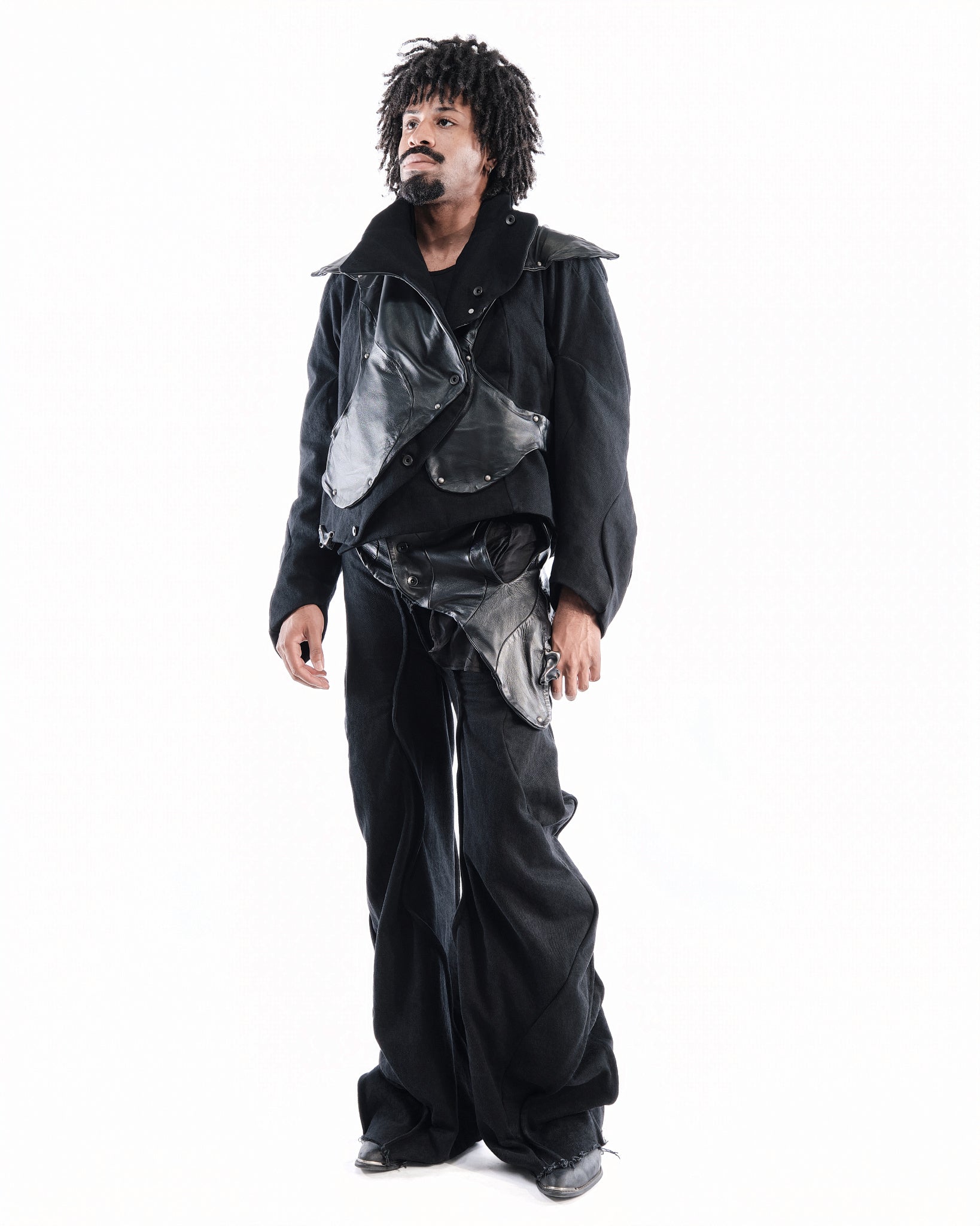 BLACK LEATHER CERITH JACKET MENS