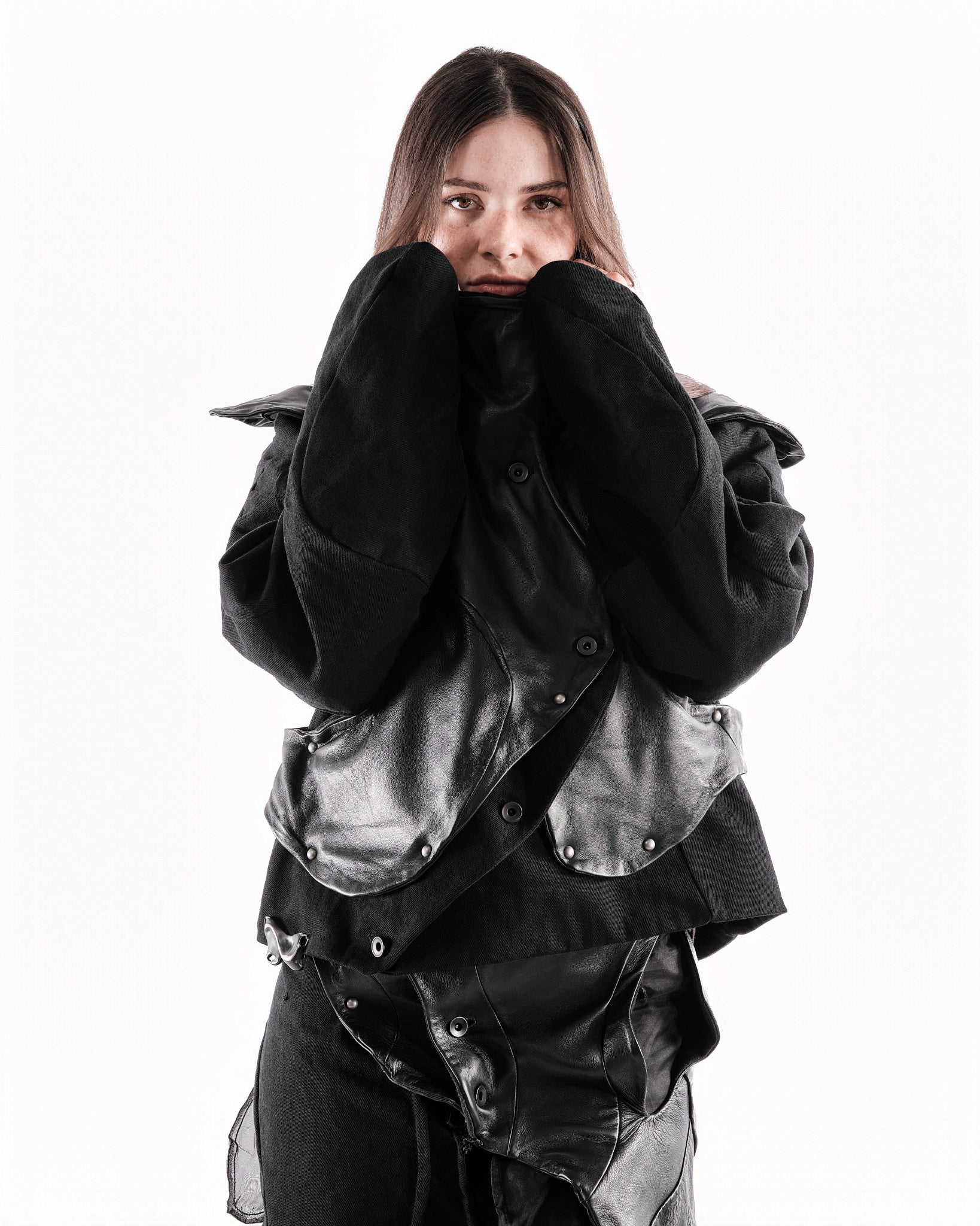 BLACK LEATHER CERITH JACKET WOMENS
