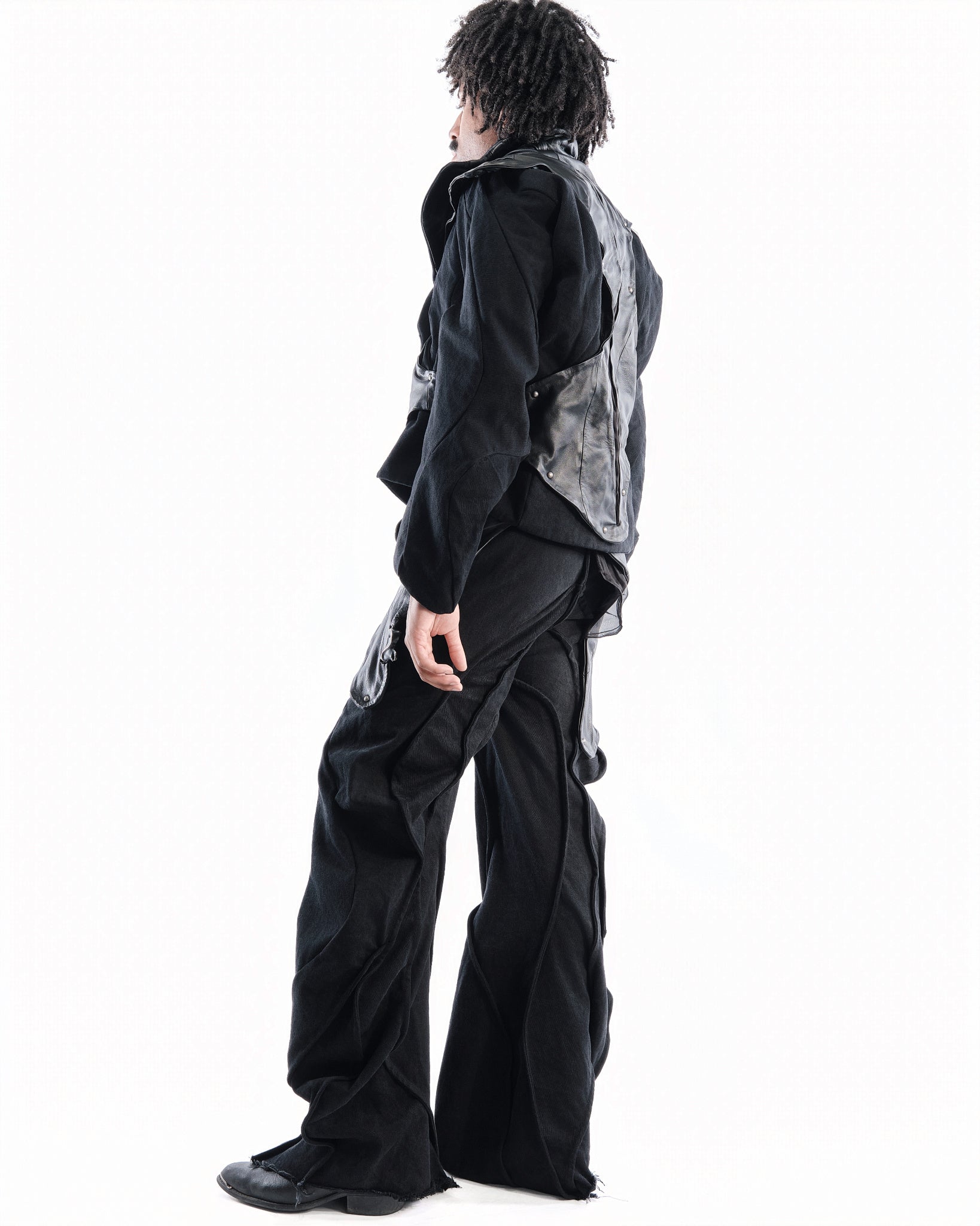 BLACK LEATHER CERITH JACKET MENS
