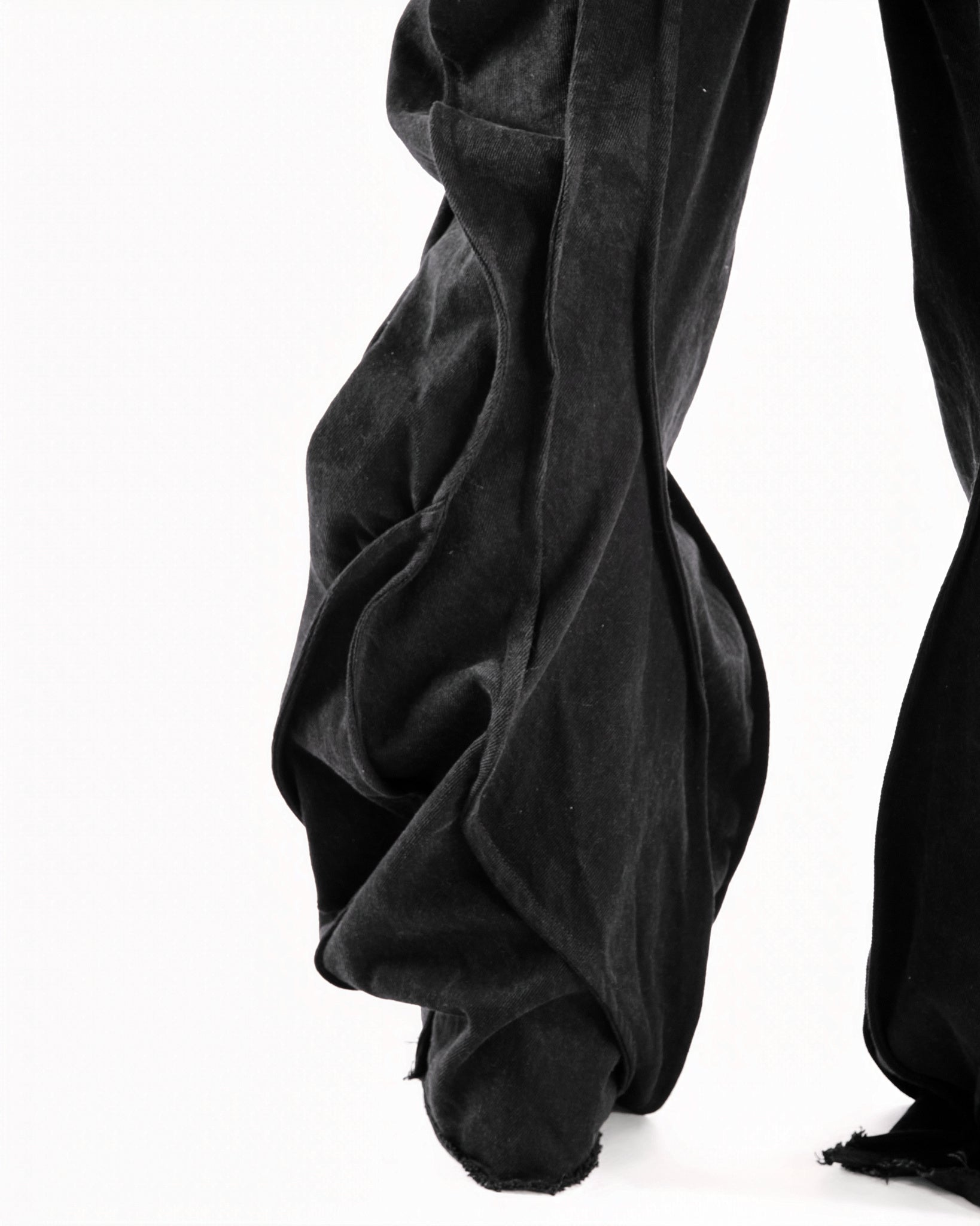 BLACK LEATHER CERITH JEANS WOMENS