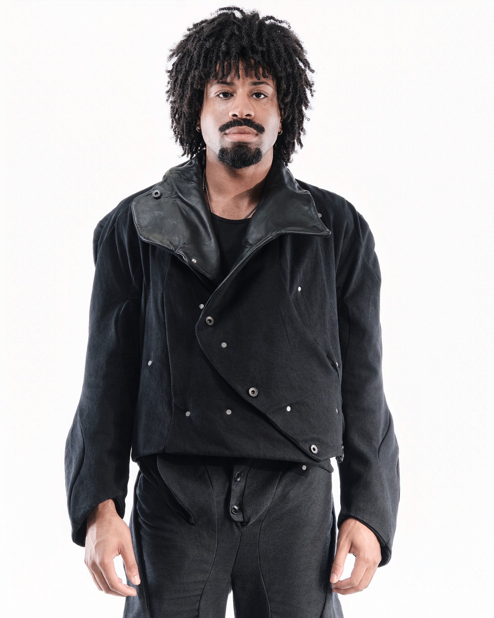 BLACK LEATHER CERITH SET MENS