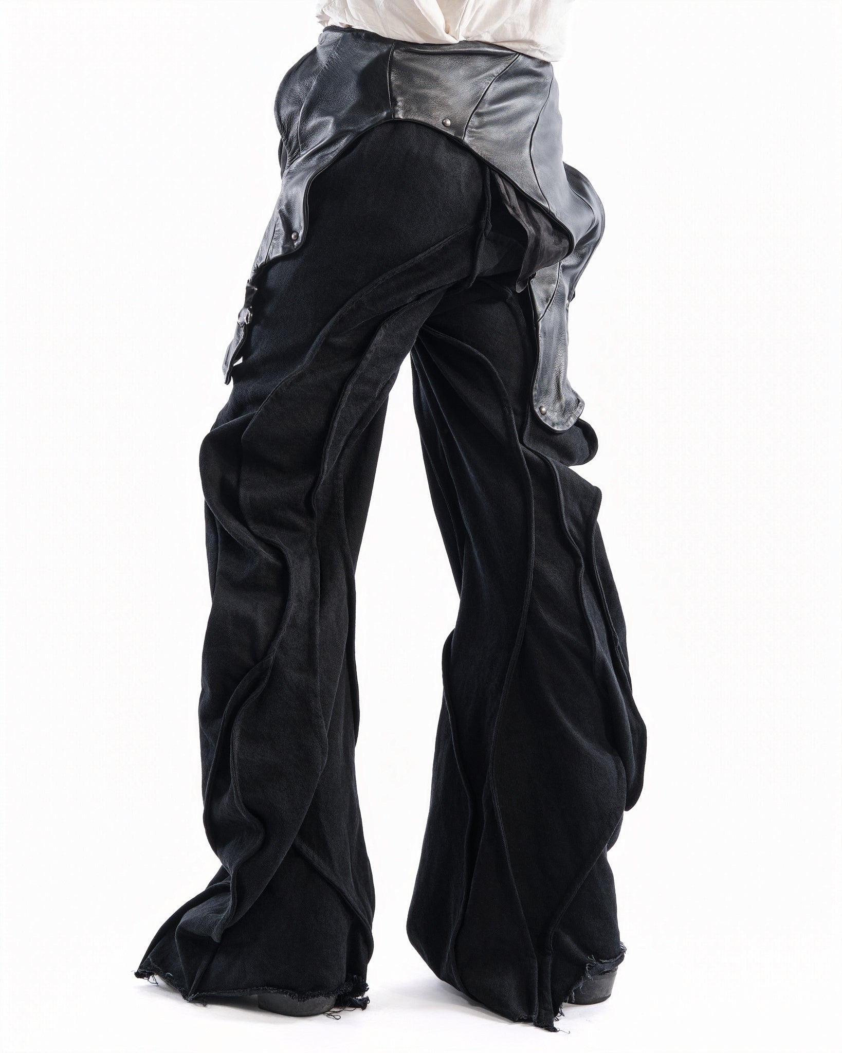 BLACK LEATHER CERITH SET MENS