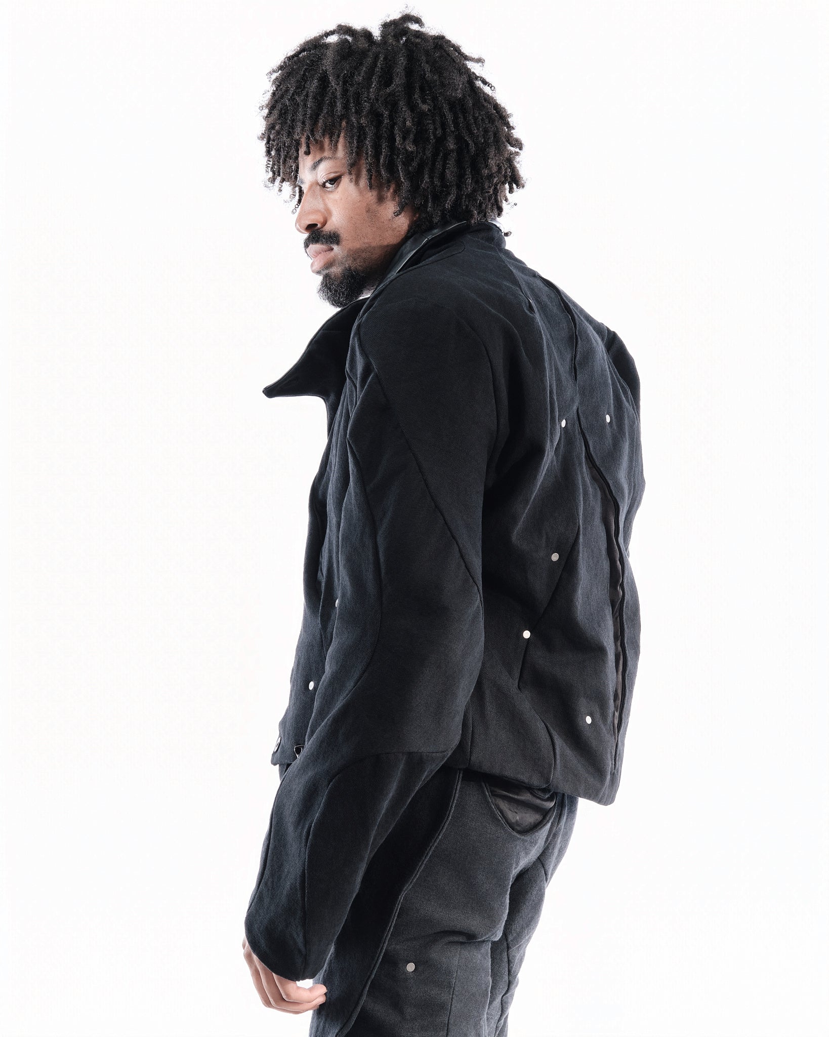 BLACK LEATHER CERITH JACKET MENS