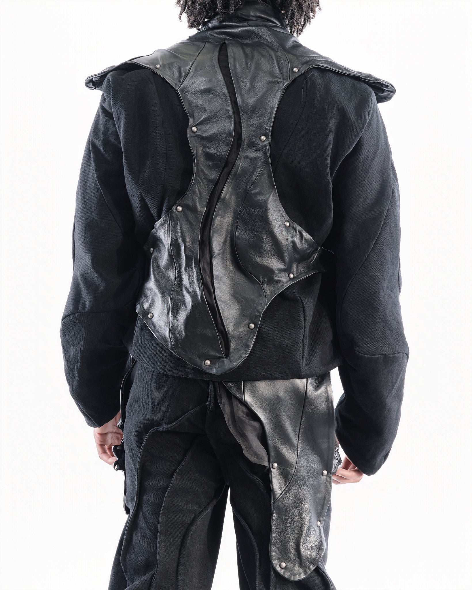 BLACK LEATHER CERITH SET MENS