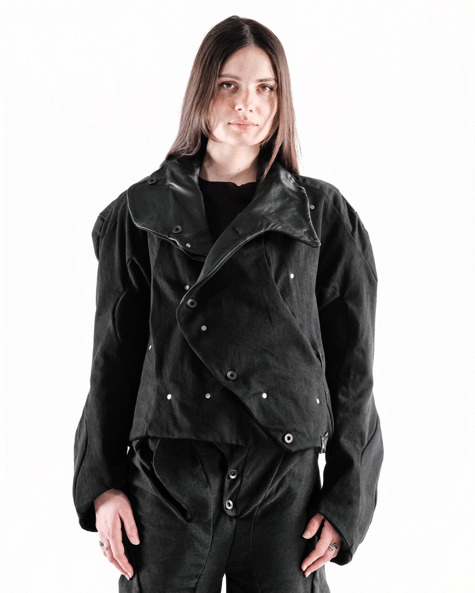 BLACK LEATHER CERITH JACKET WOMENS