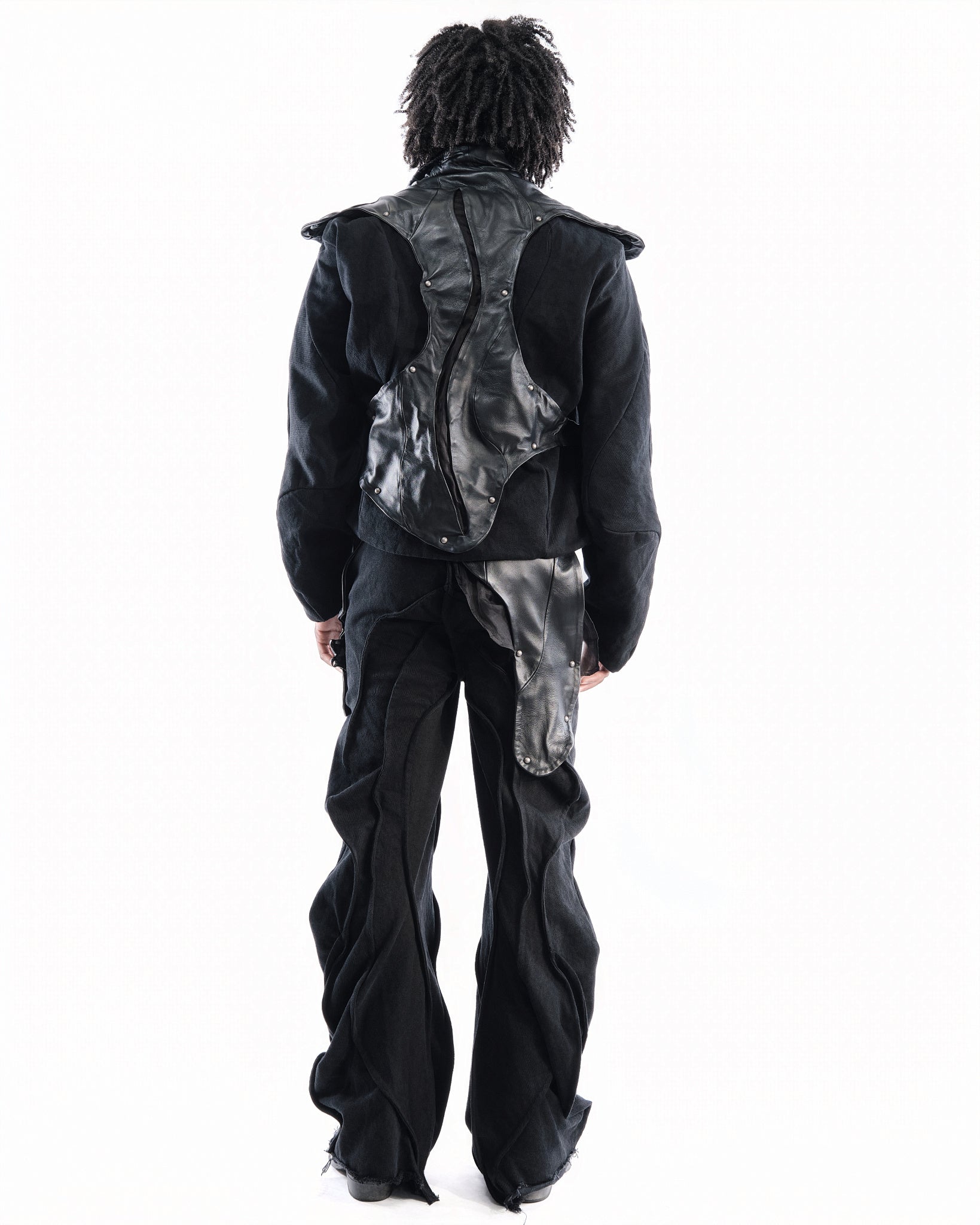 BLACK LEATHER CERITH SET MENS