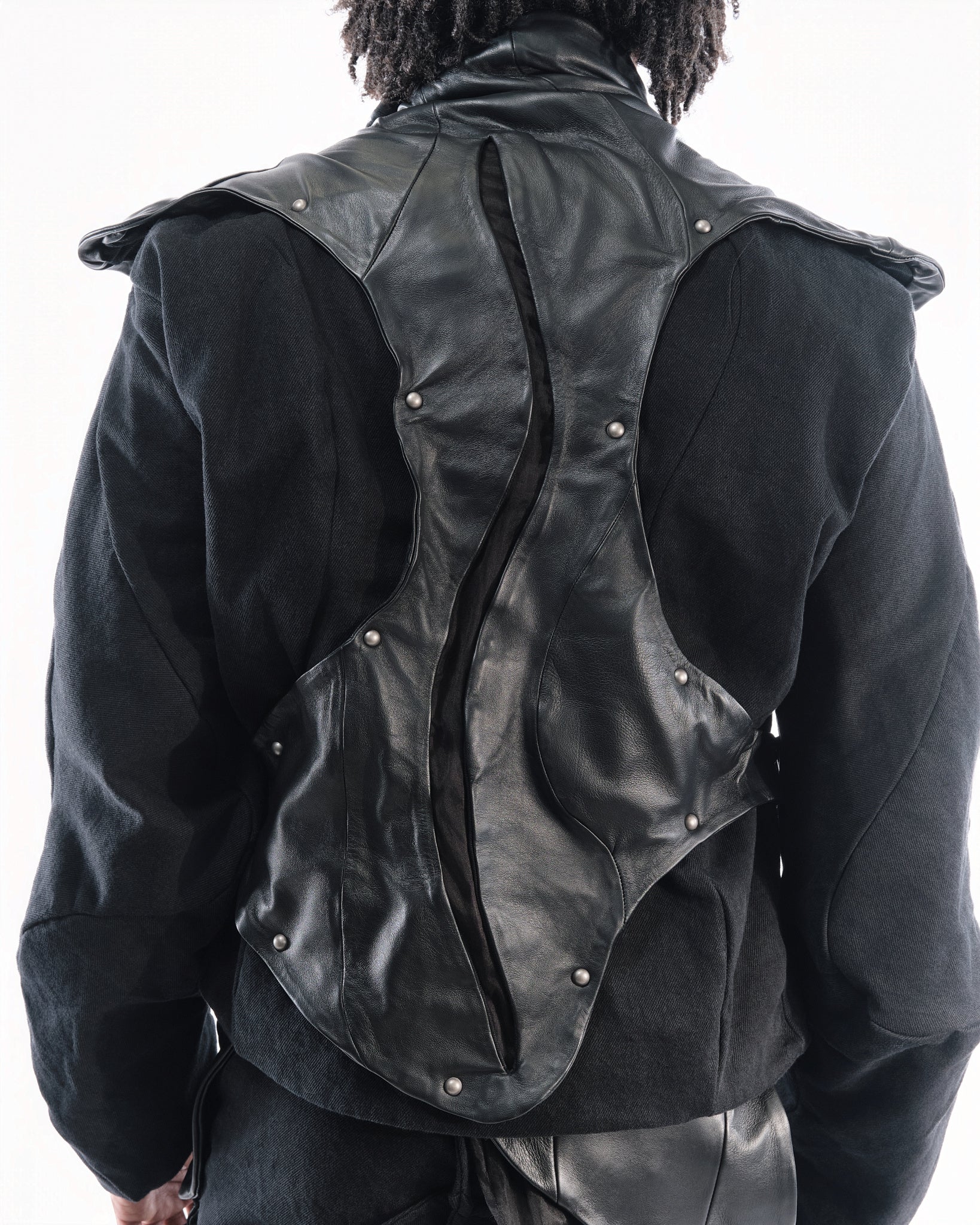 BLACK LEATHER CERITH JACKET MENS