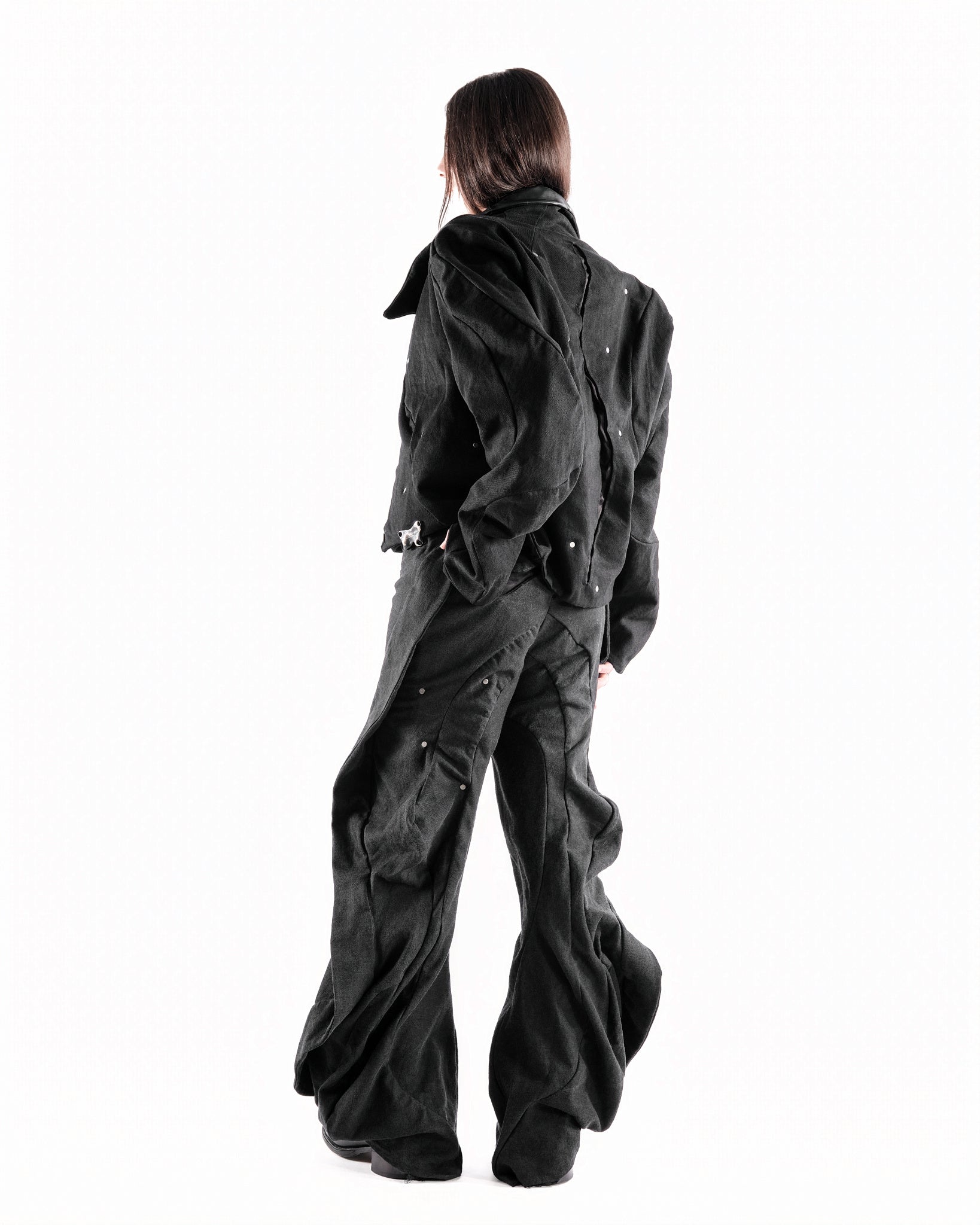 BLACK LEATHER CERITH SET WOMENS
