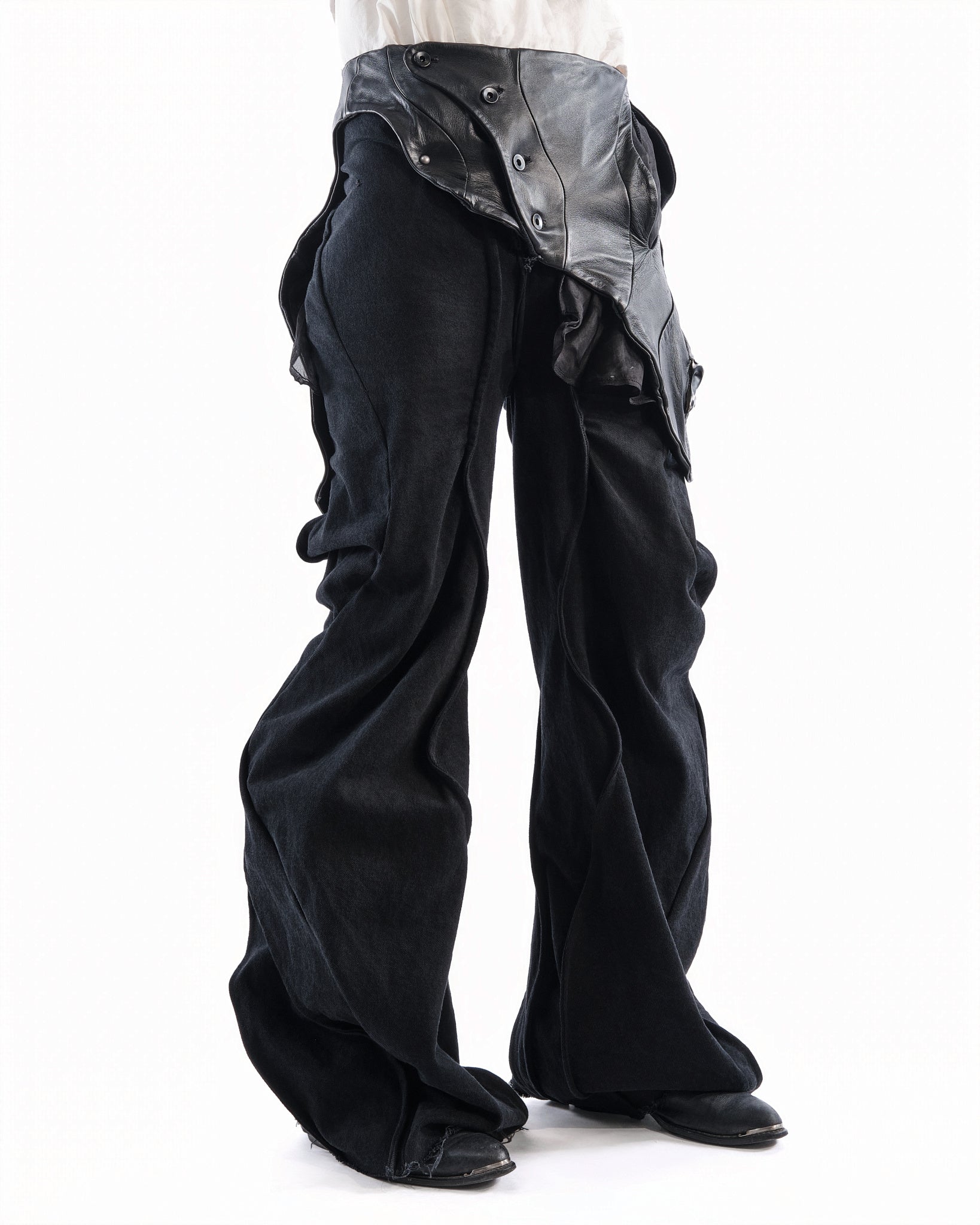 BLACK LEATHER CERITH SET MENS