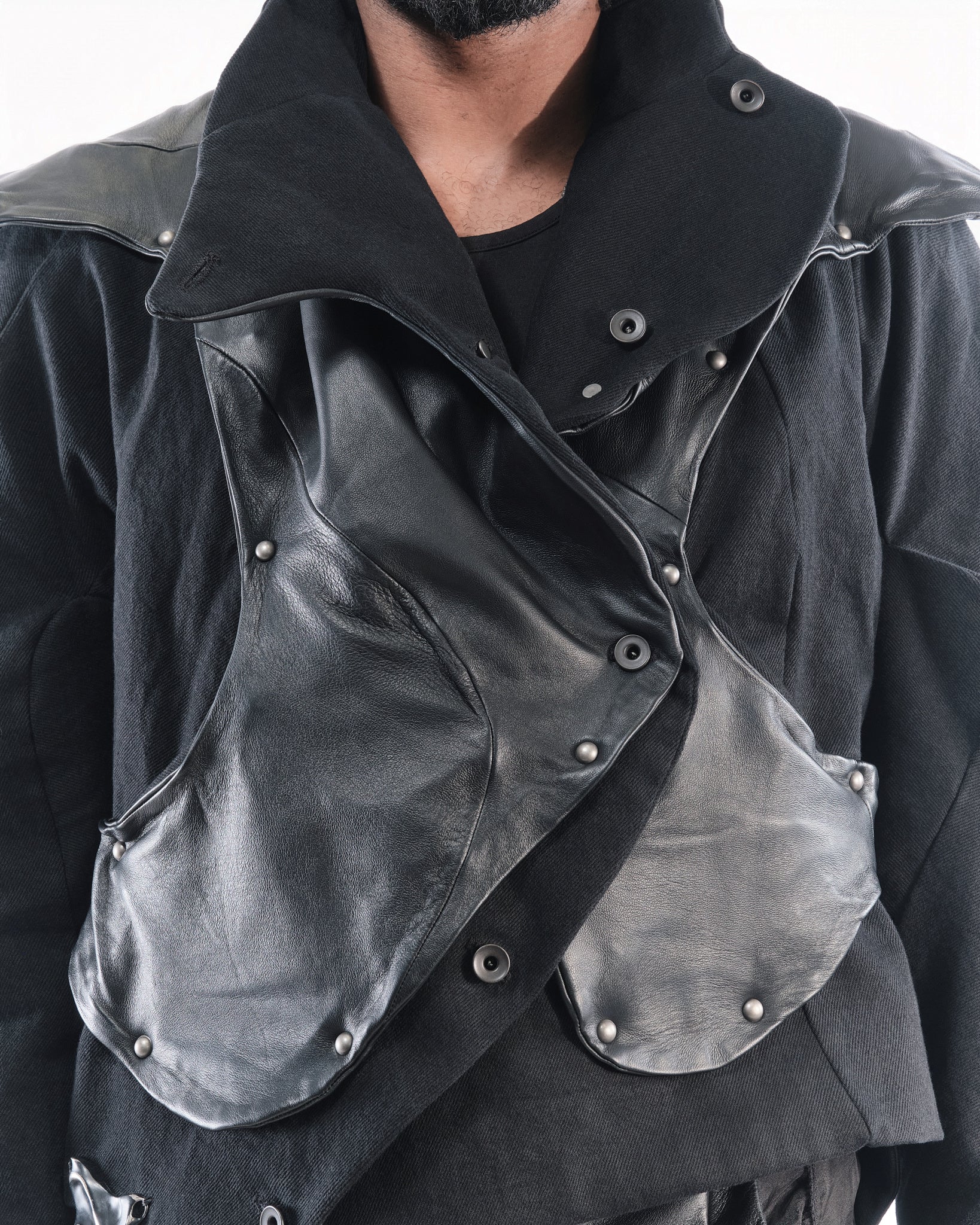 BLACK LEATHER CERITH JACKET MENS