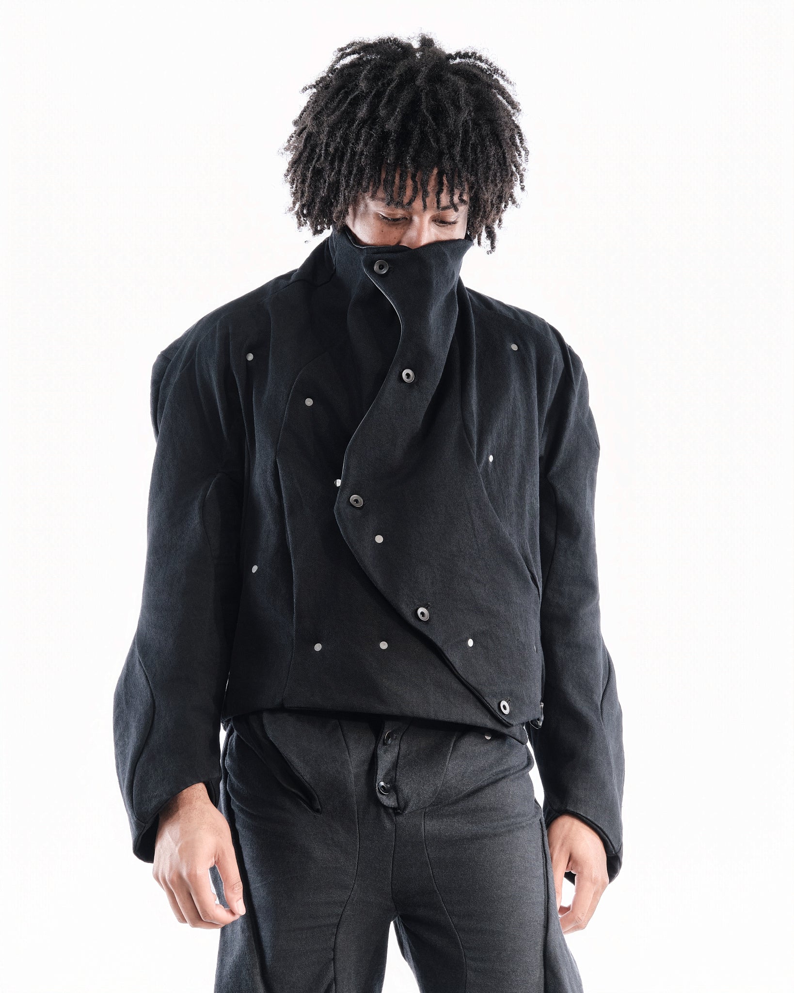 BLACK LEATHER CERITH JACKET MENS