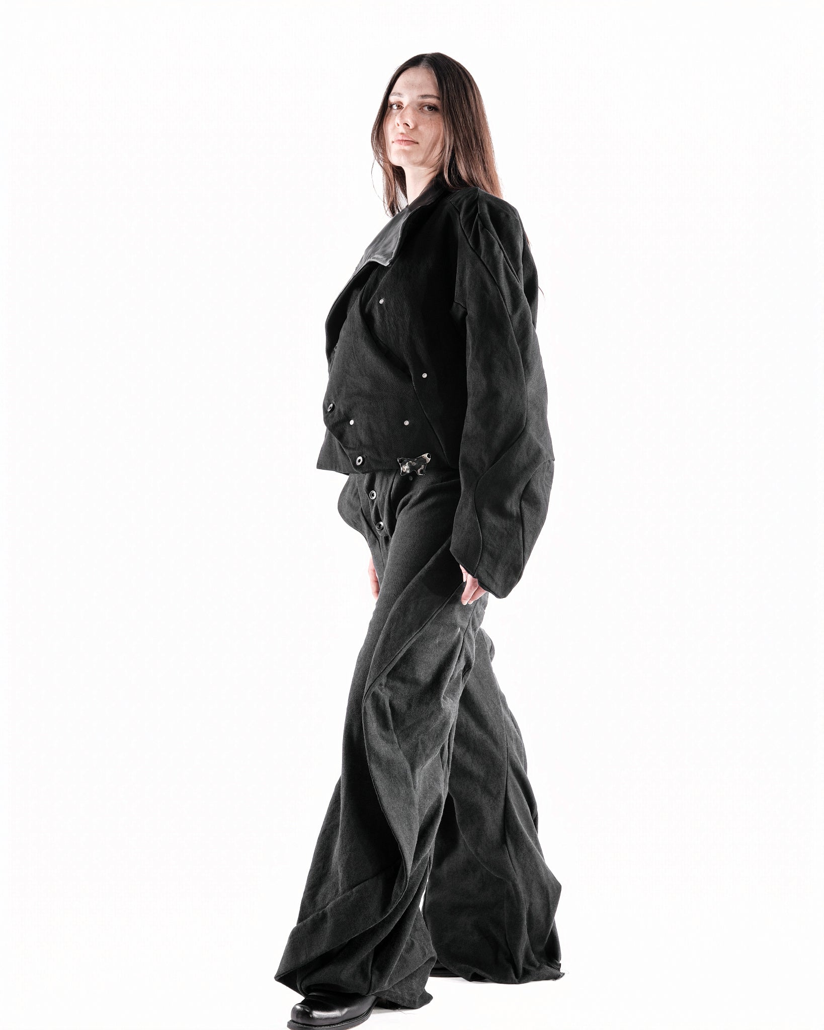 BLACK LEATHER CERITH JACKET WOMENS