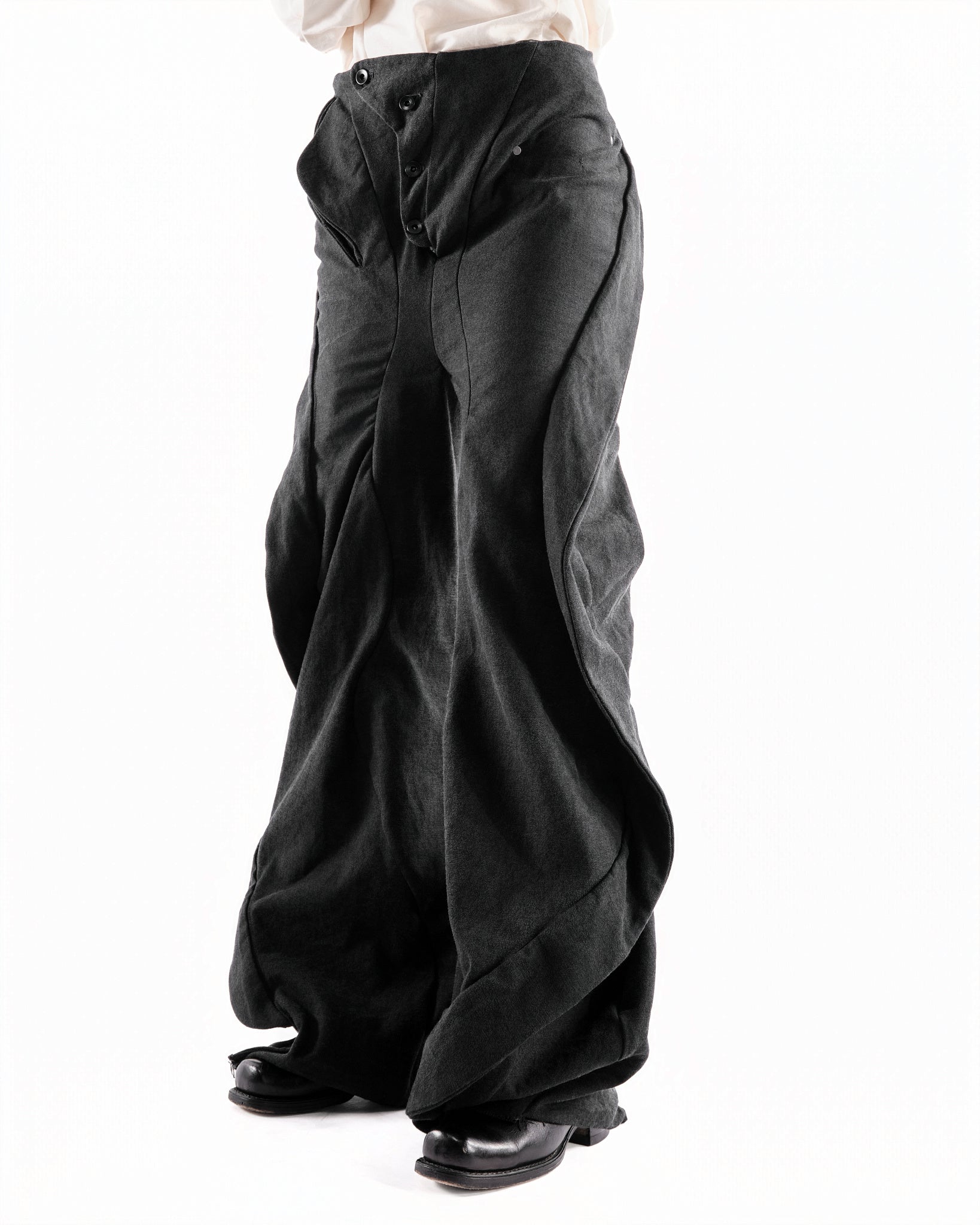 BLACK LEATHER CERITH JEANS WOMENS
