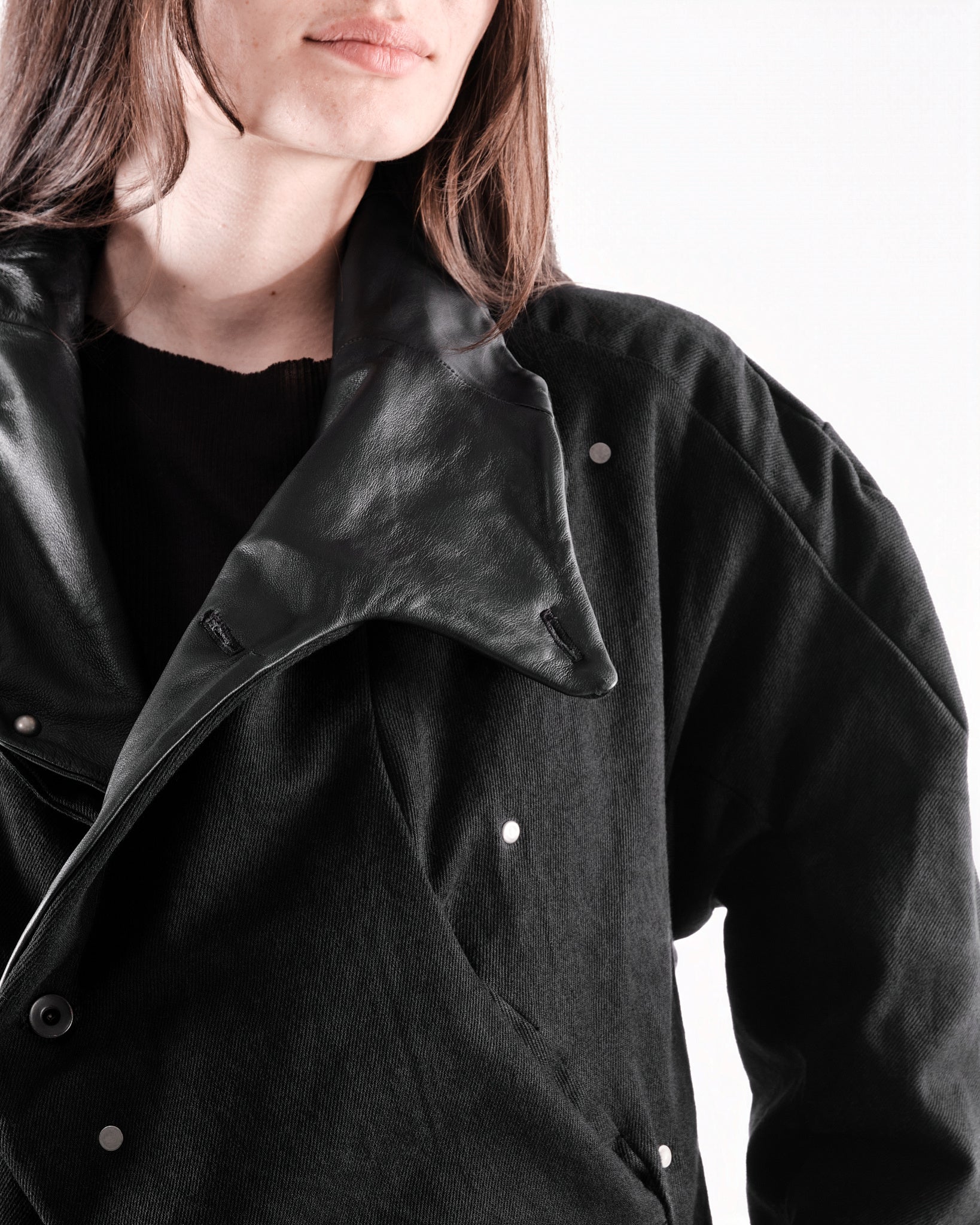 BLACK LEATHER CERITH JACKET WOMENS