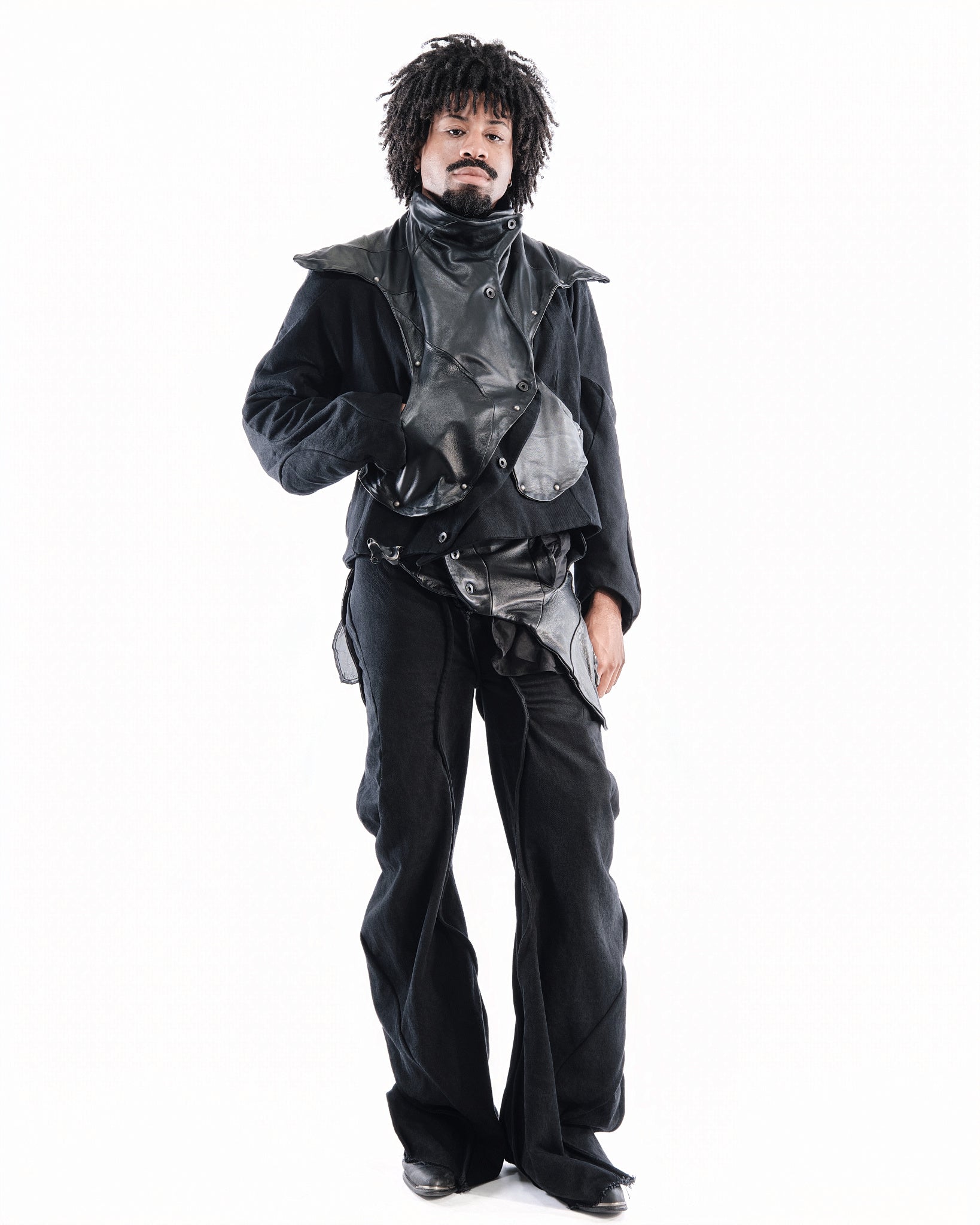 BLACK LEATHER CERITH JACKET MENS