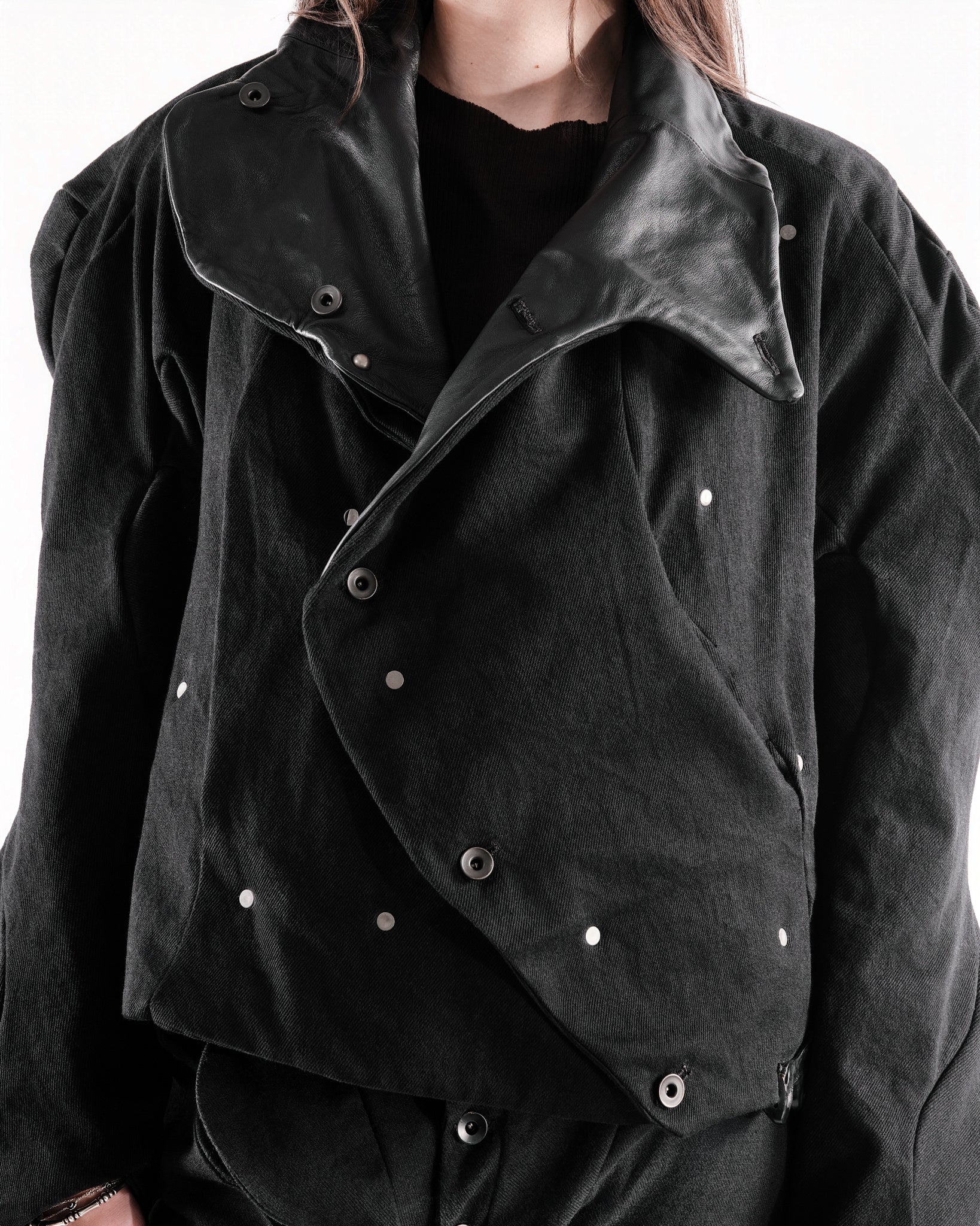 BLACK LEATHER CERITH JACKET WOMENS