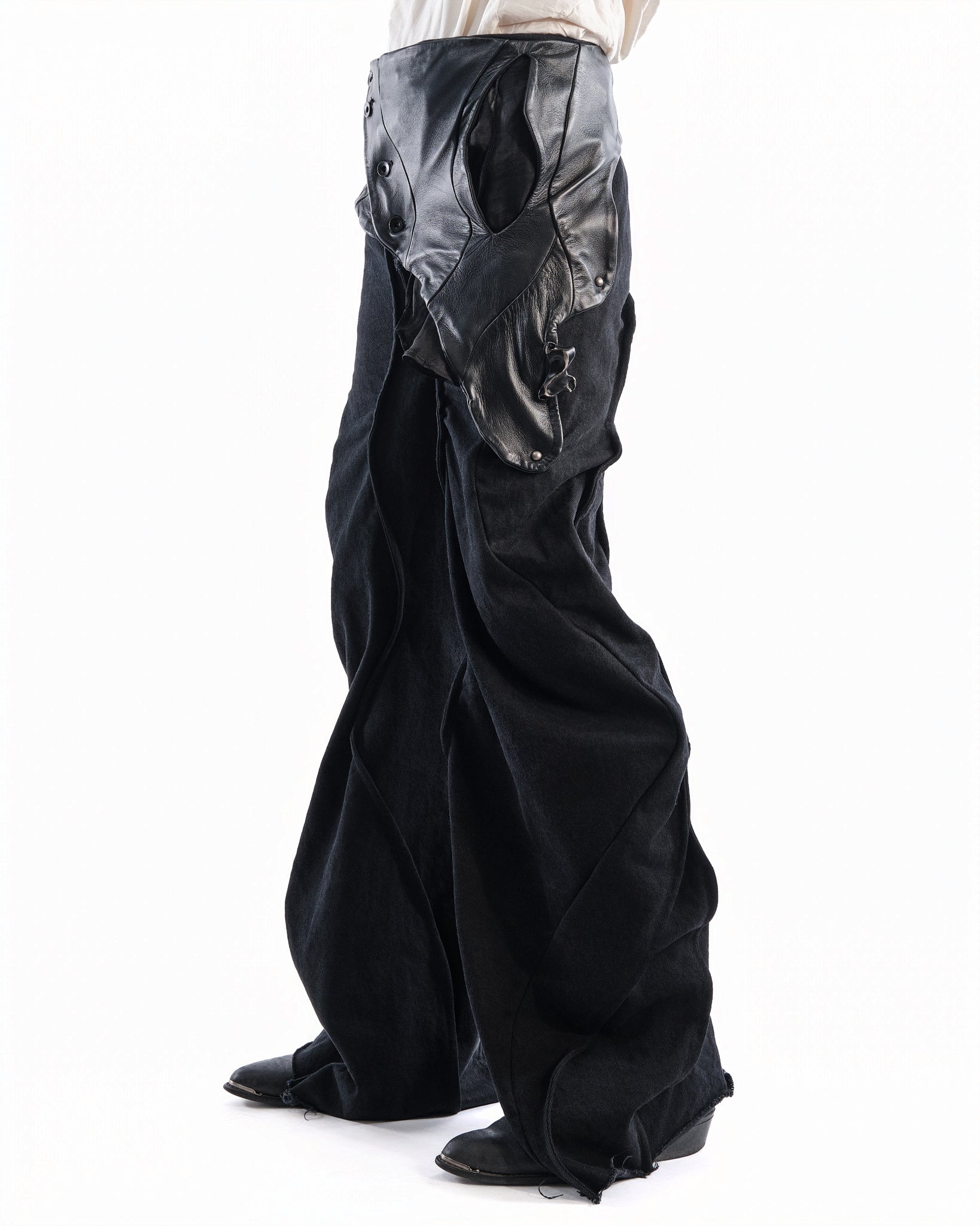 BLACK LEATHER CERITH SET MENS