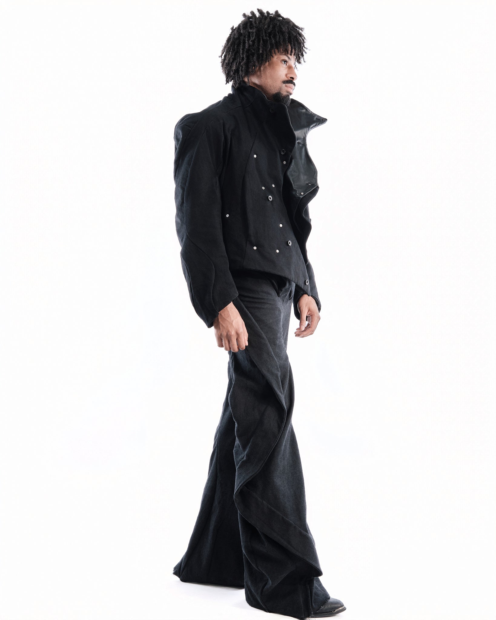 BLACK LEATHER CERITH SET MENS