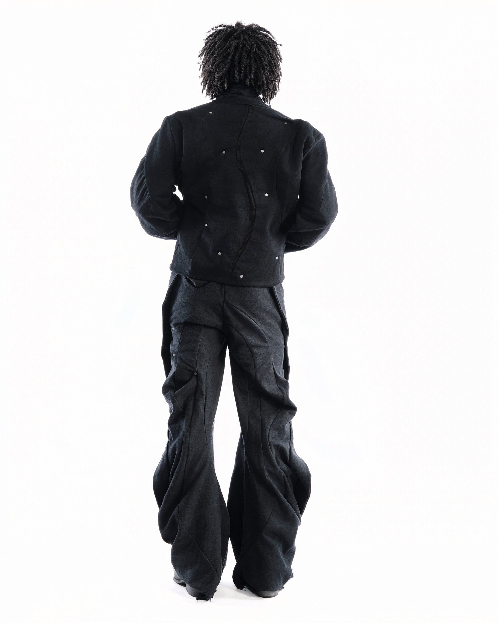 BLACK LEATHER CERITH SET MENS