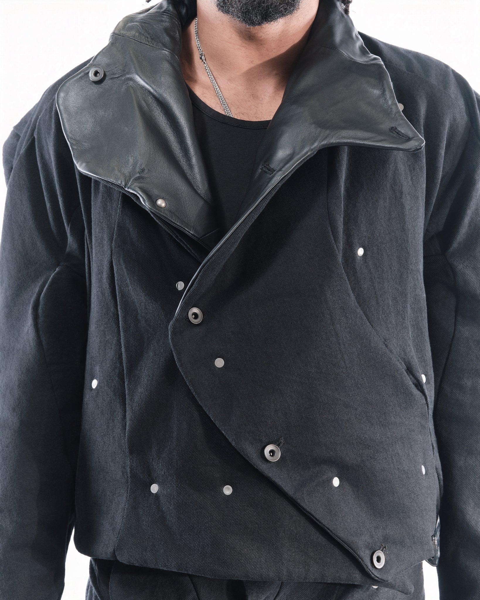 BLACK LEATHER CERITH JACKET MENS