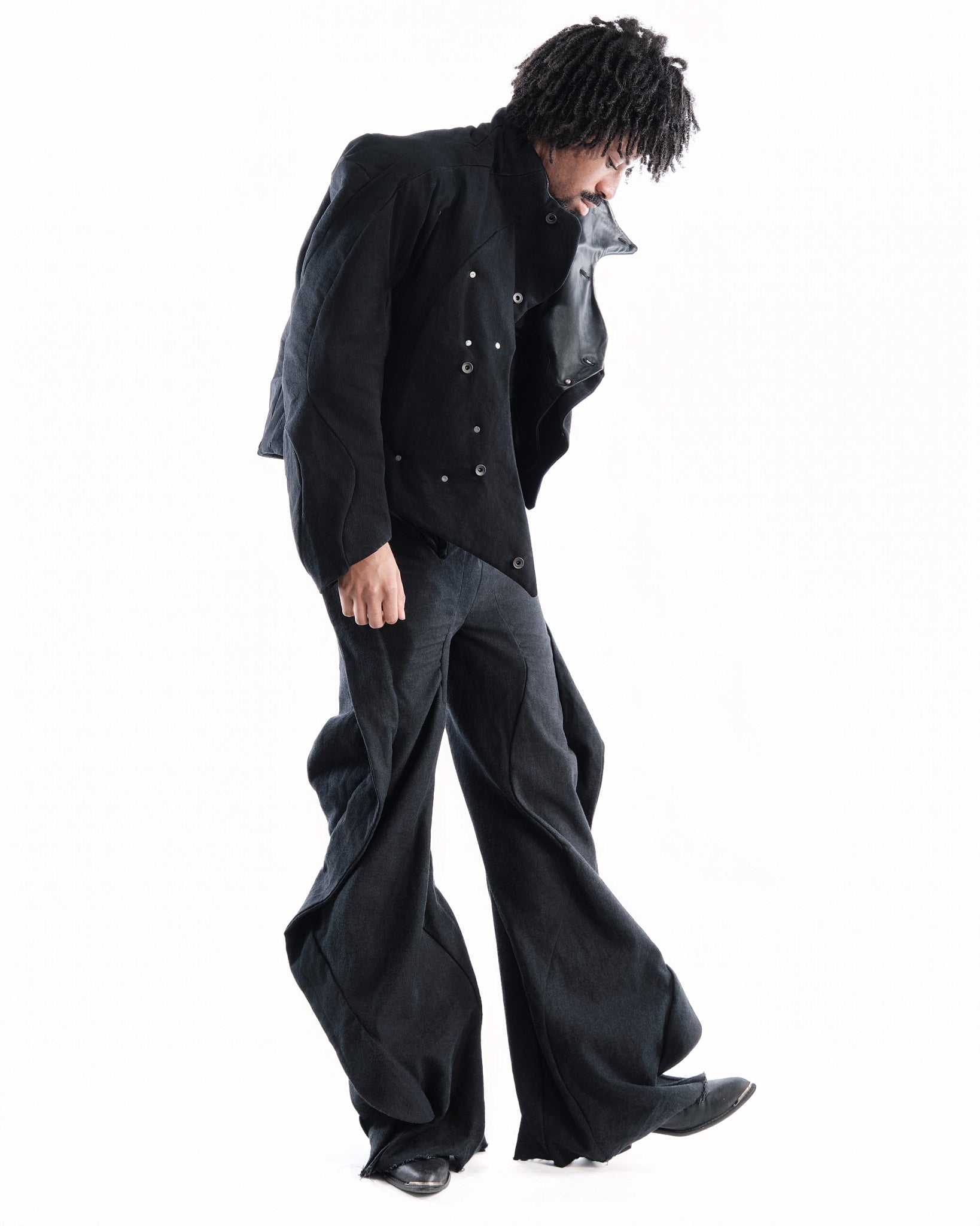 BLACK LEATHER CERITH SET MENS