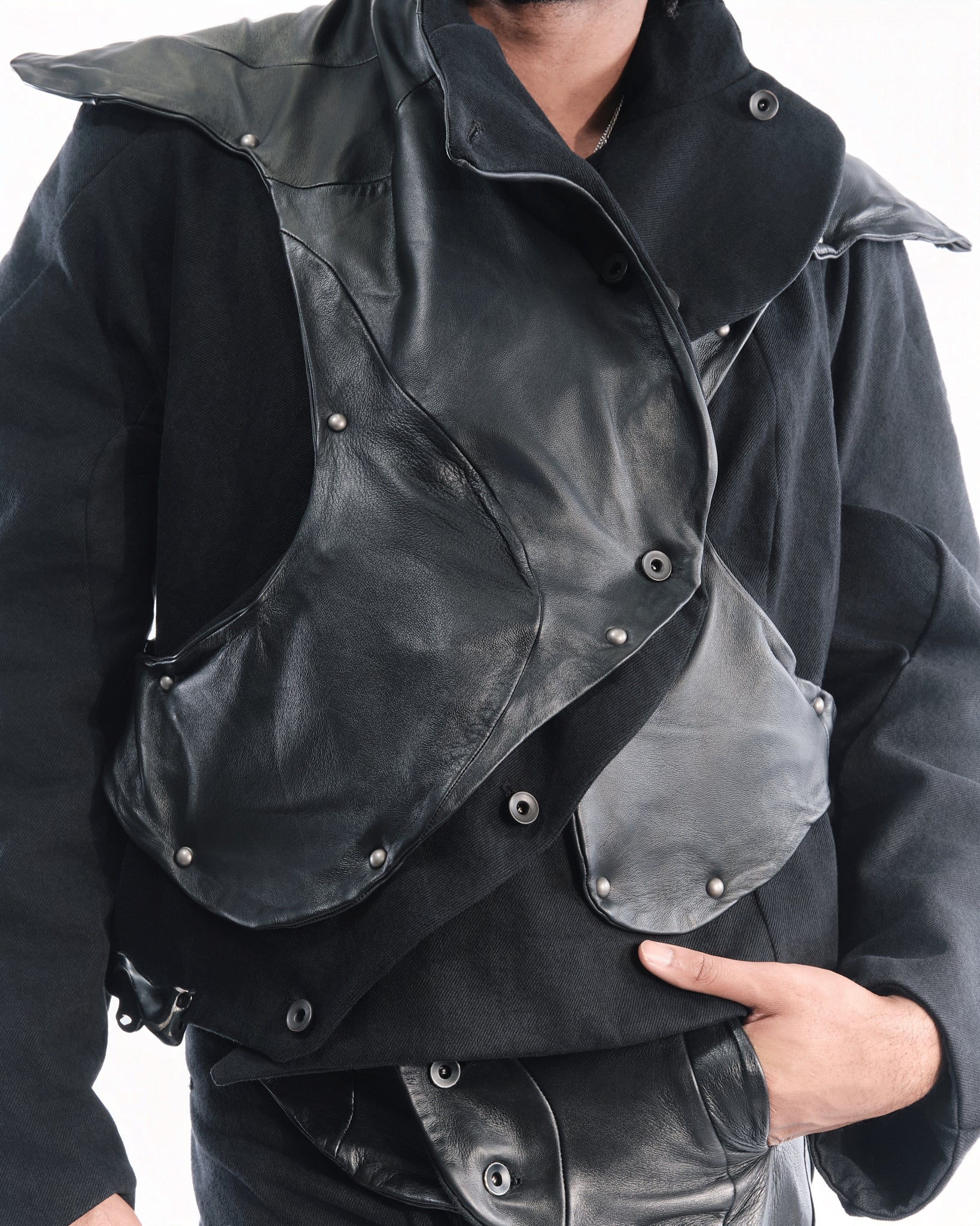 BLACK LEATHER CERITH SET MENS