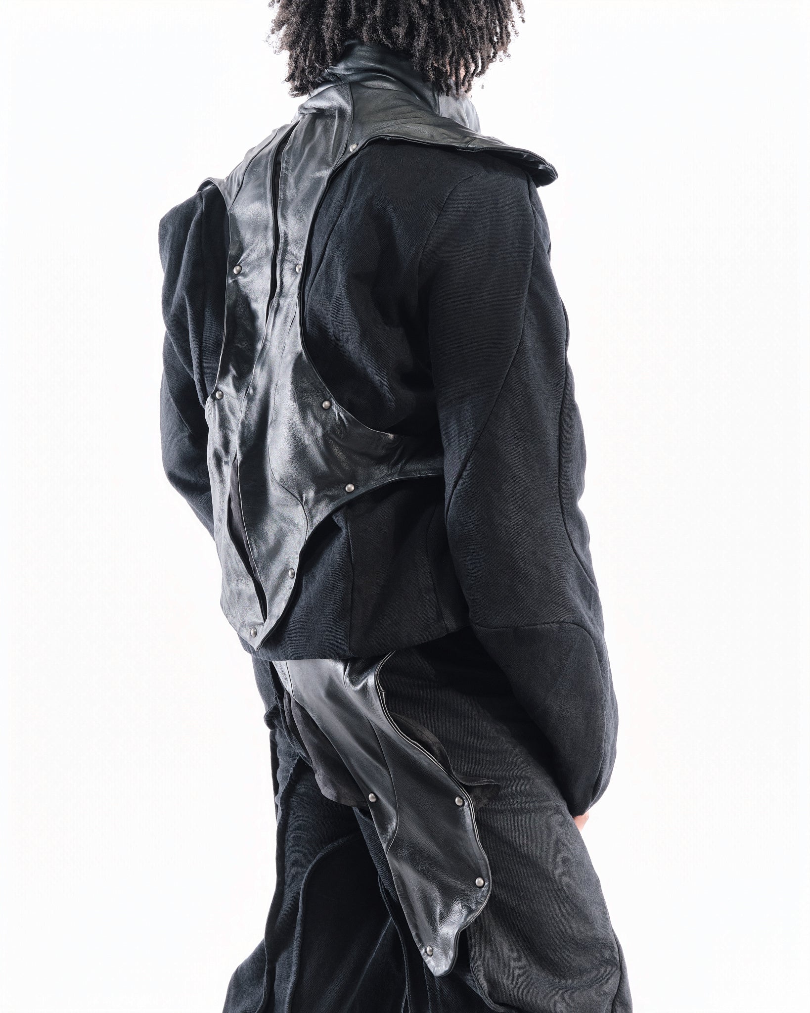 BLACK LEATHER CERITH JACKET MENS