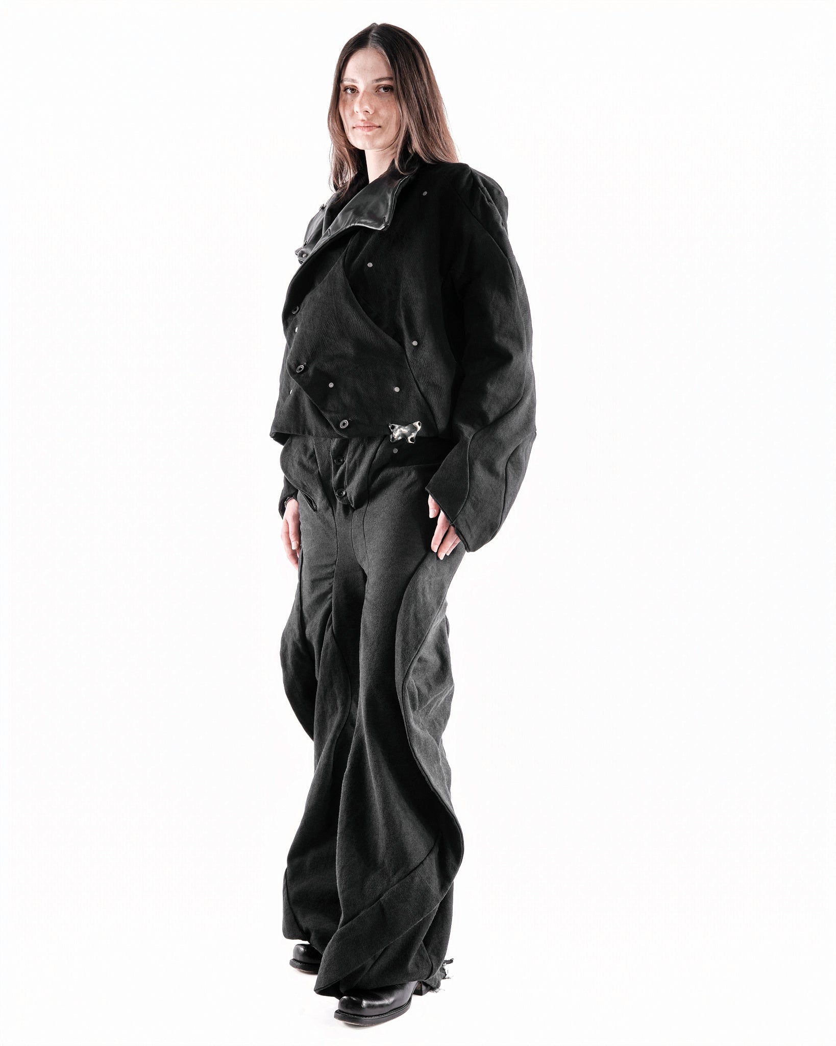 BLACK LEATHER CERITH JACKET WOMENS