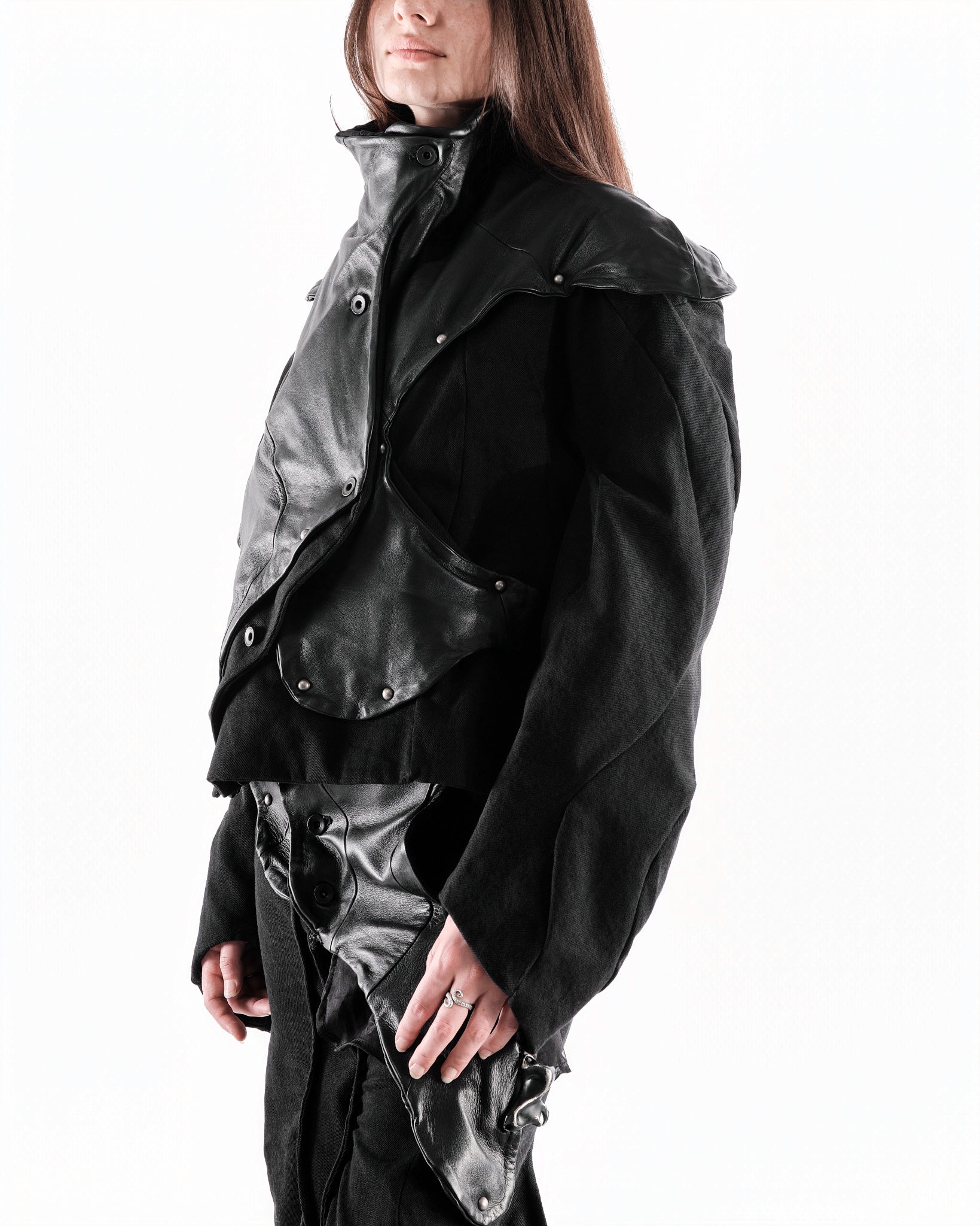 BLACK LEATHER CERITH JACKET WOMENS