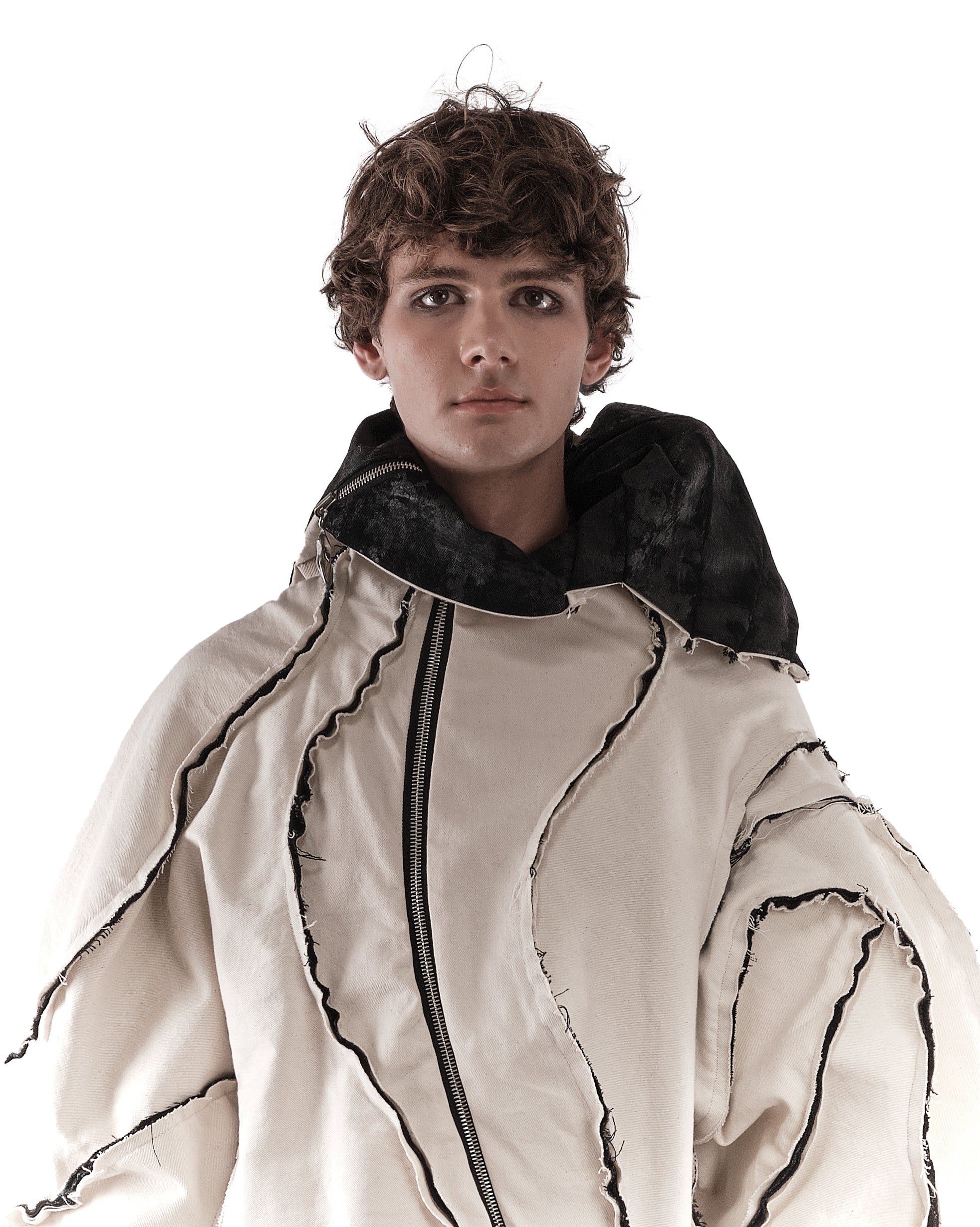 REVERSIBLE DISTORTED HOODED JACKET