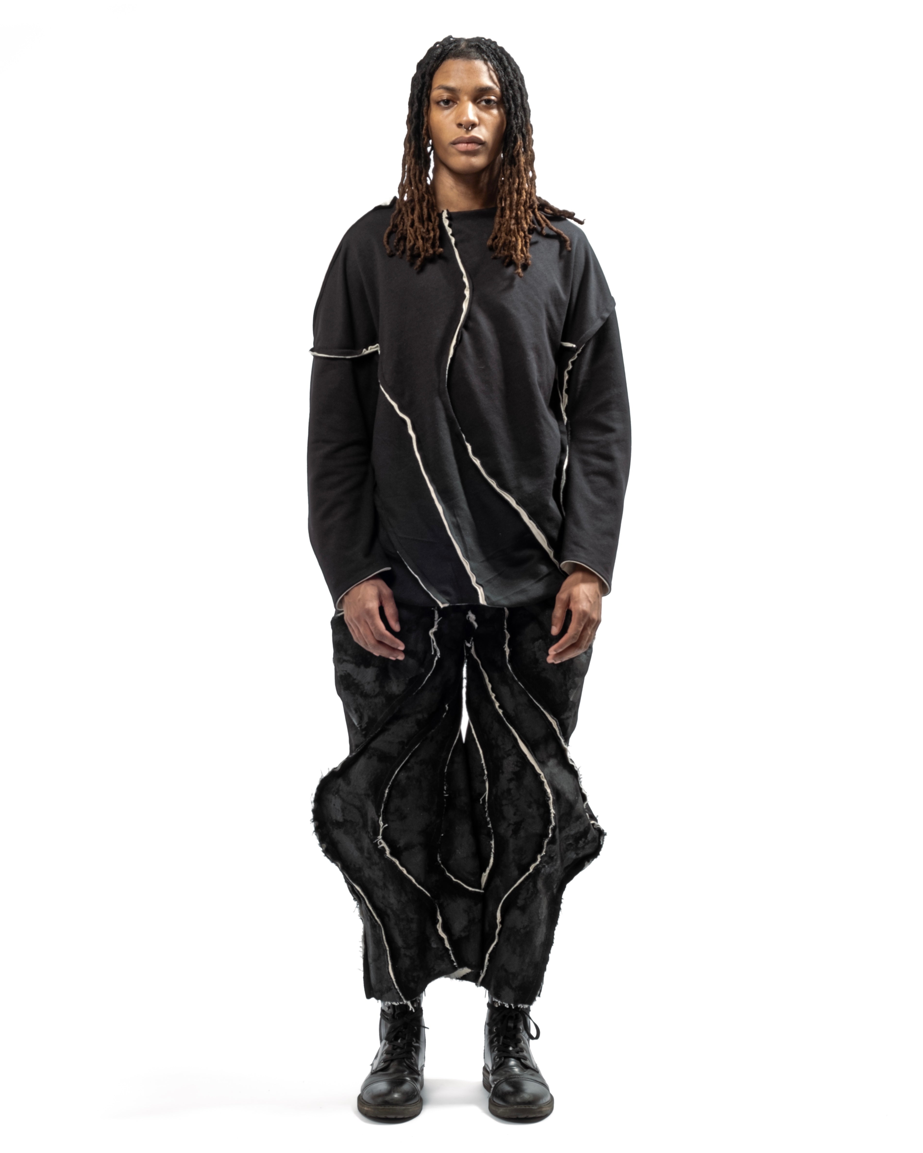 REVERSIBLE ORGANIC SEAMED SWEATER