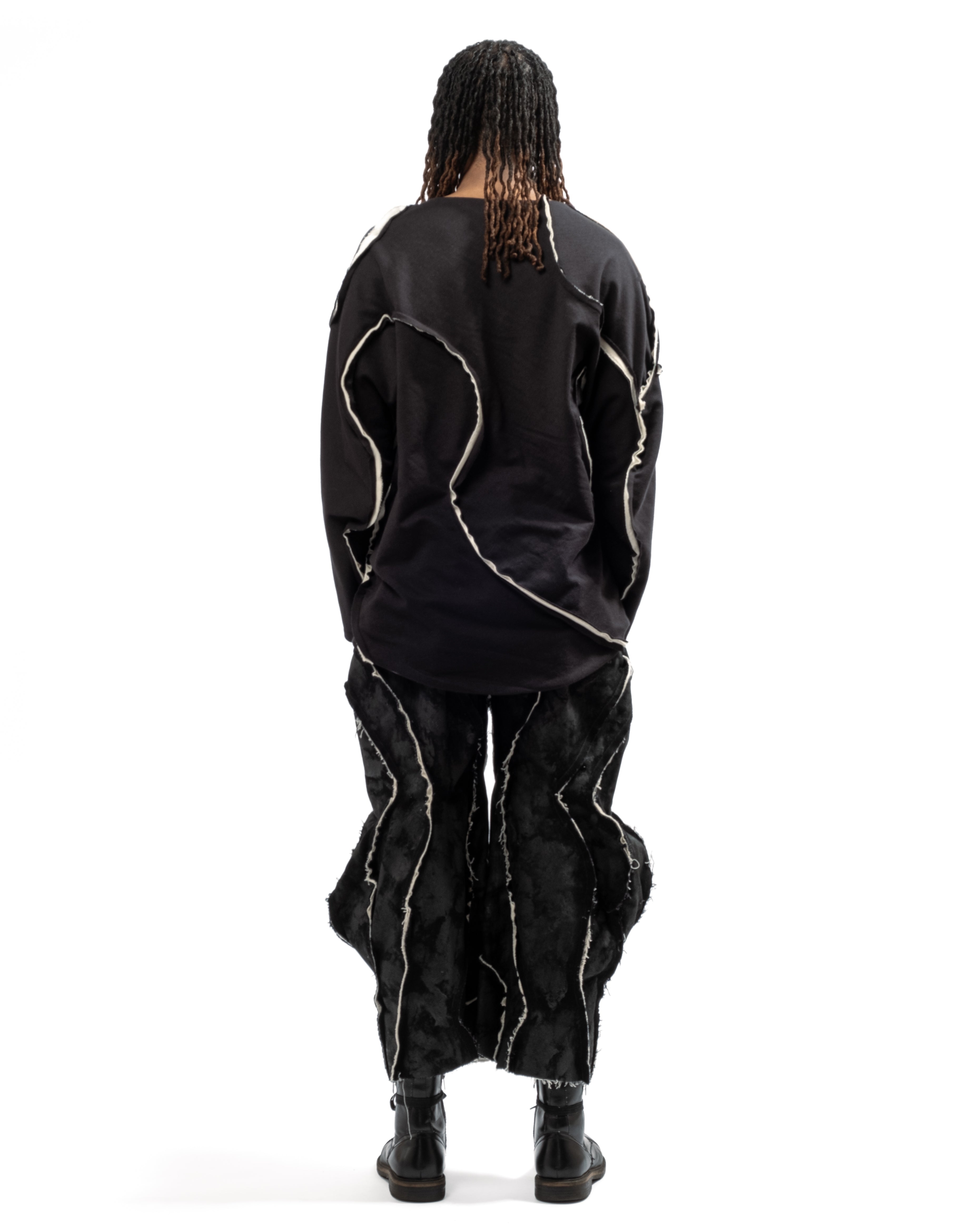 REVERSIBLE ORGANIC SEAMED SWEATER