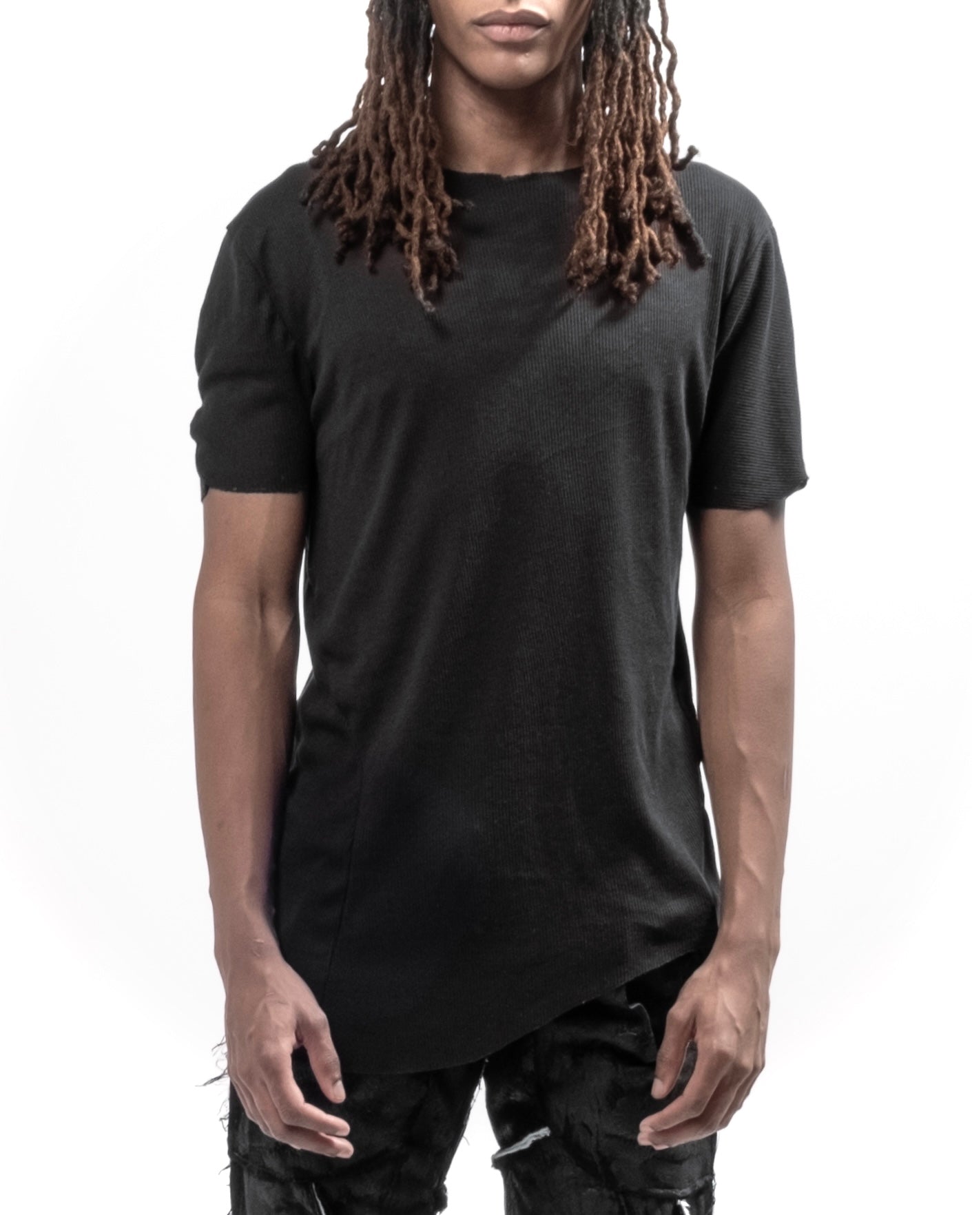 BLACK SINGLE LAYER T-SHIRT