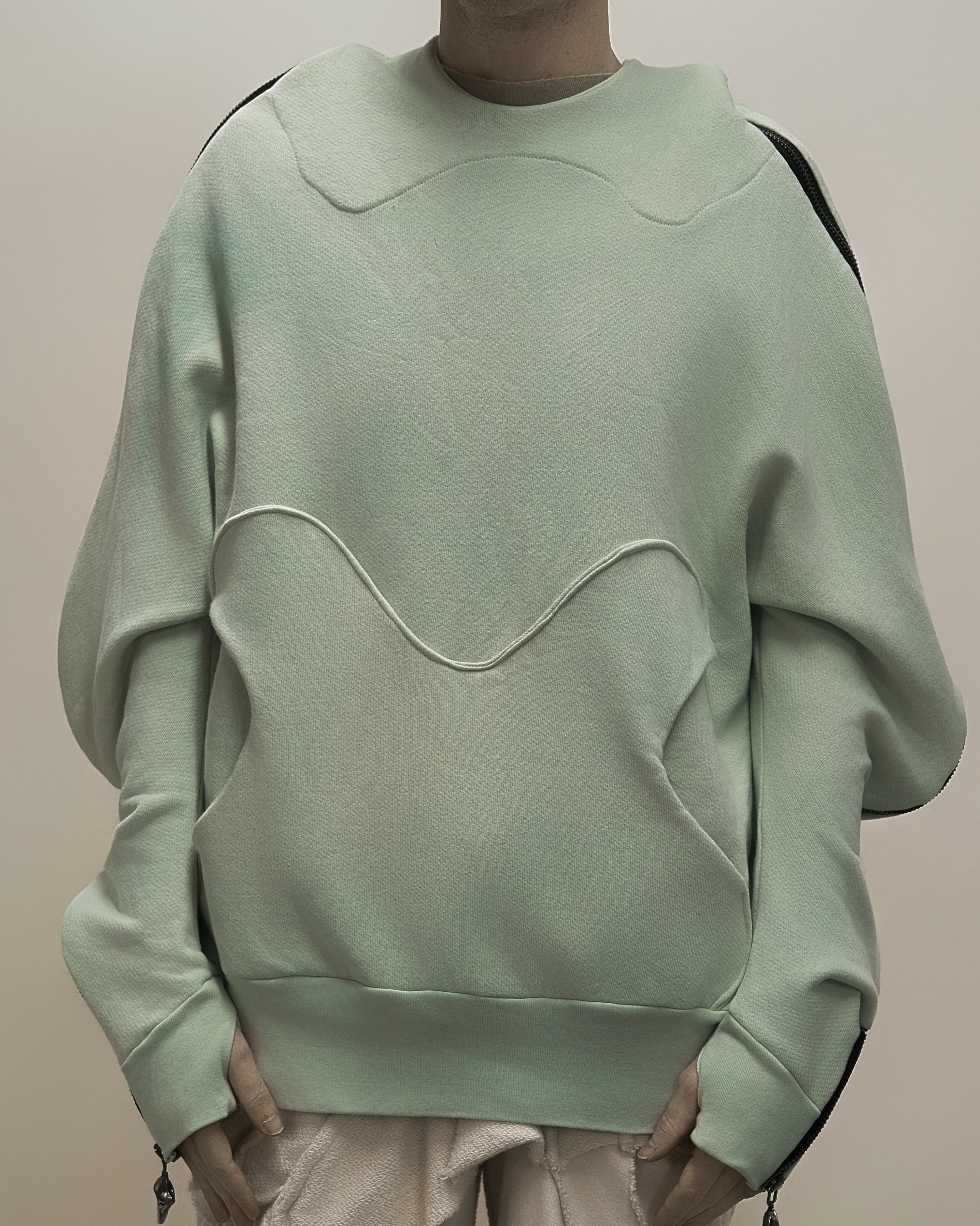 SAMPLE COPPER OXIDE  ELONGATED METAMORPHIC BUBBLE HOODIE