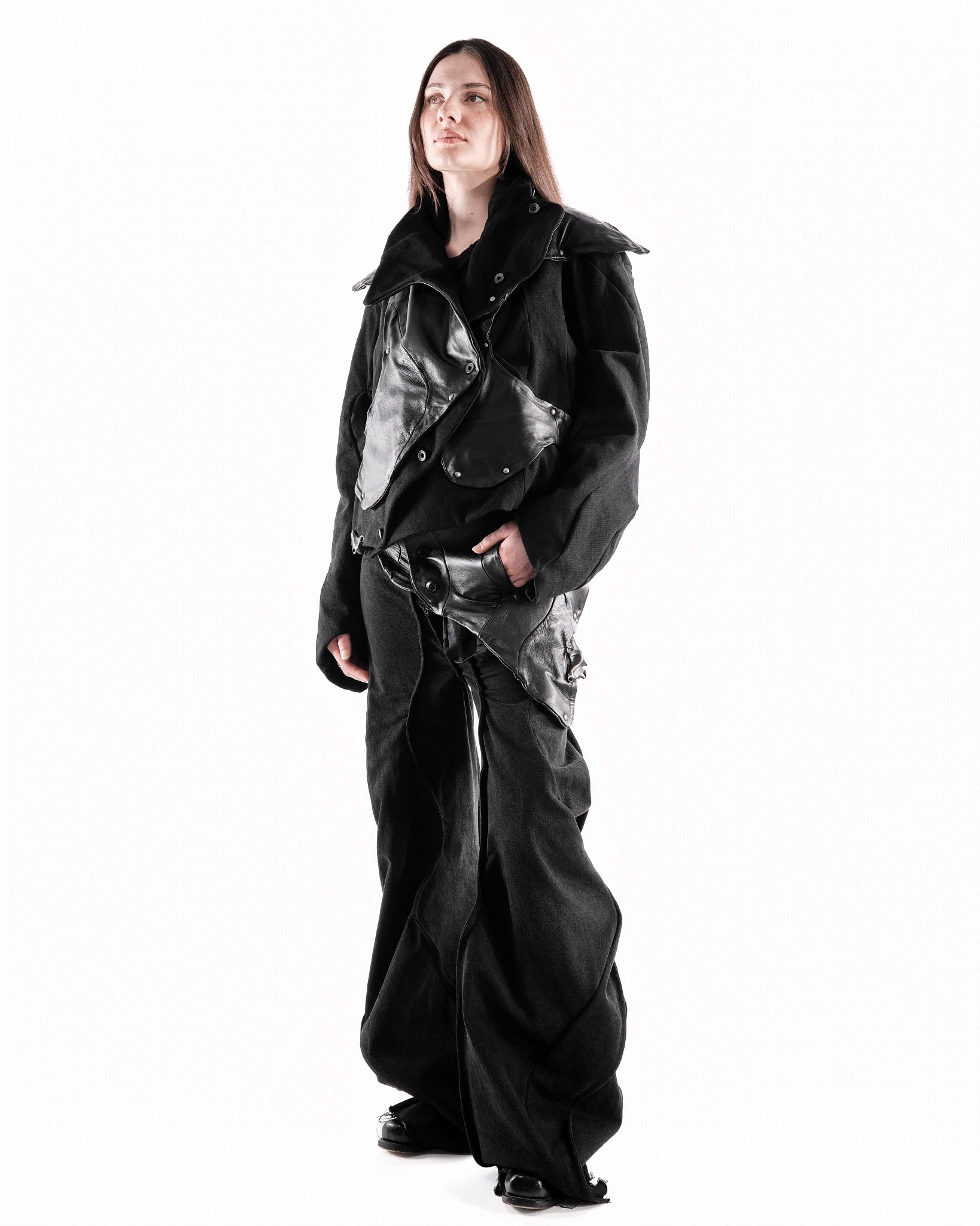 BLACK LEATHER CERITH JACKET WOMENS