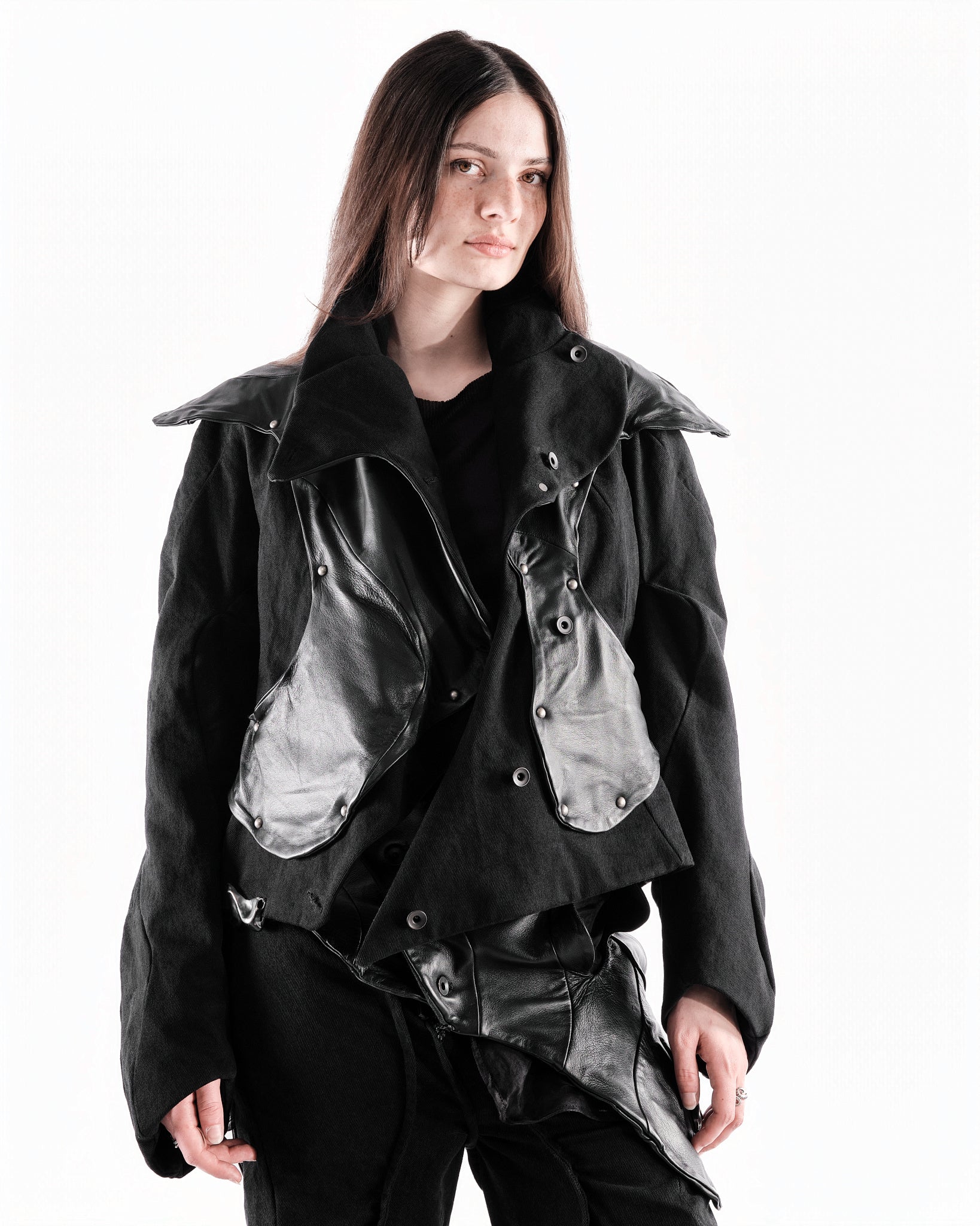 BLACK LEATHER CERITH JACKET WOMENS