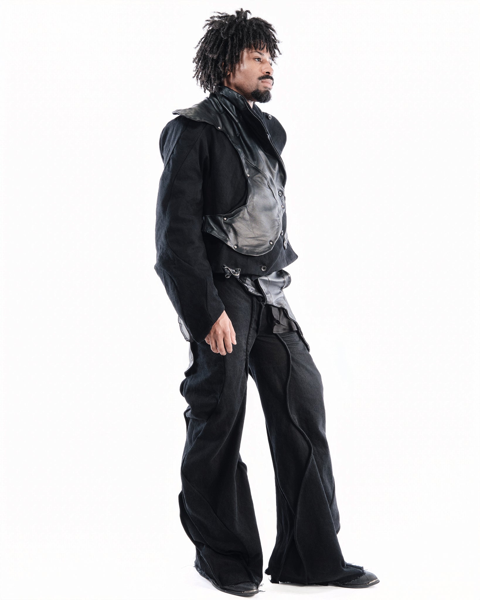 BLACK LEATHER CERITH SET MENS