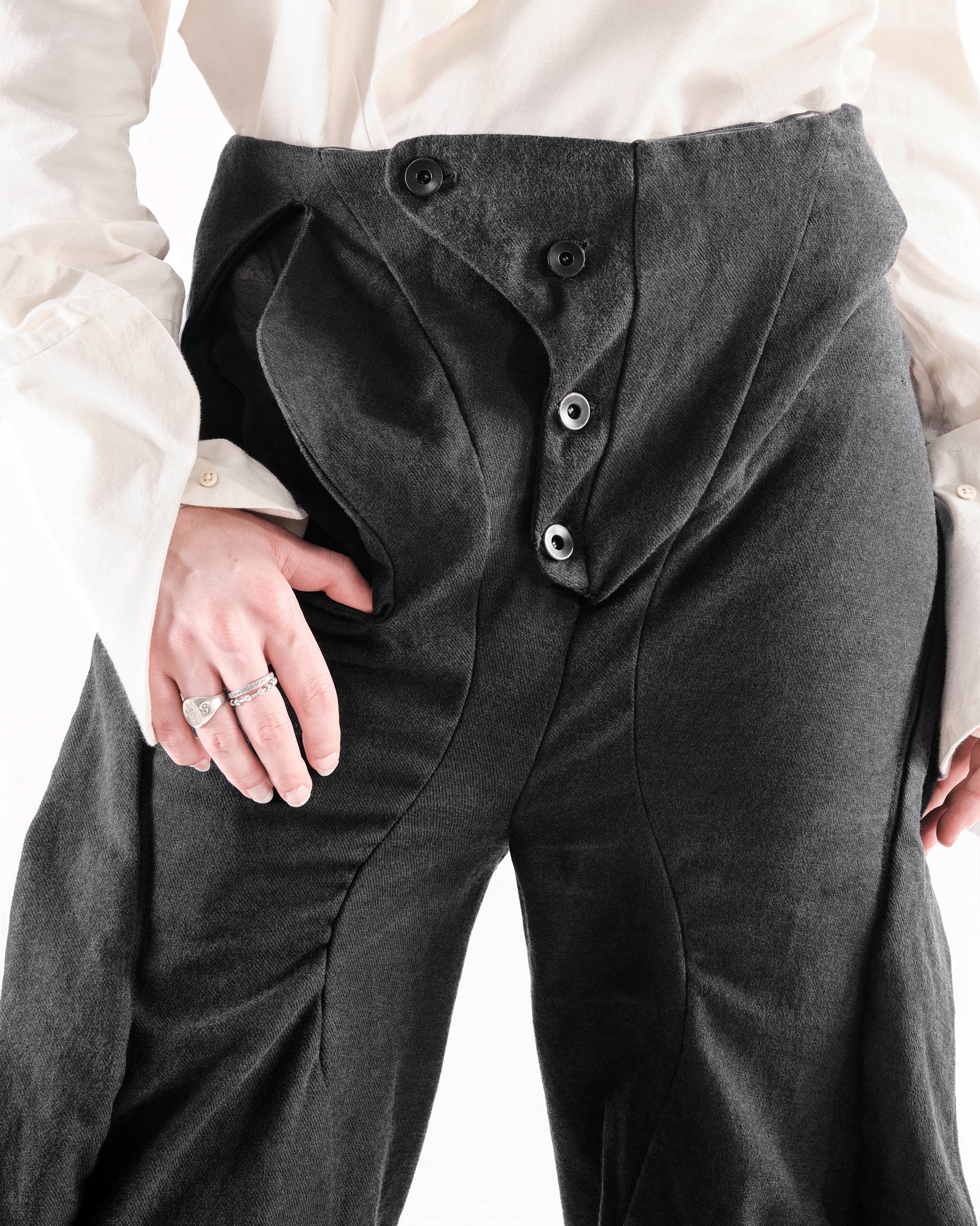 BLACK LEATHER CERITH JEANS WOMENS