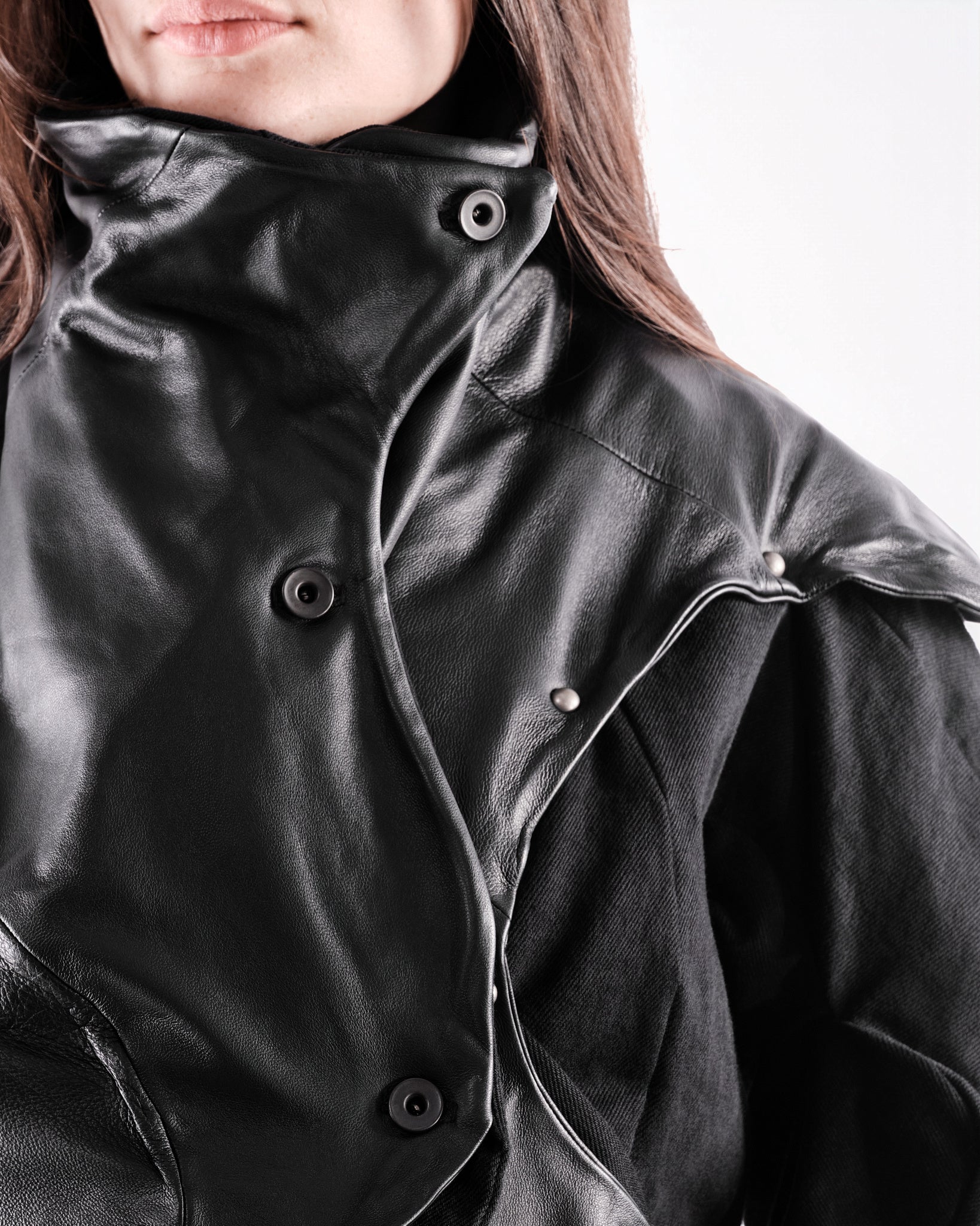 BLACK LEATHER CERITH JACKET WOMENS