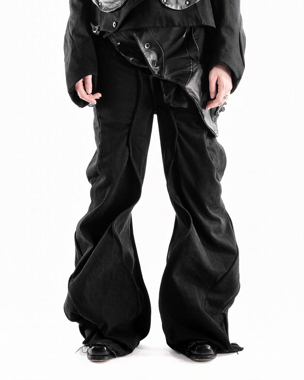 BLACK LEATHER CERITH SET WOMENS