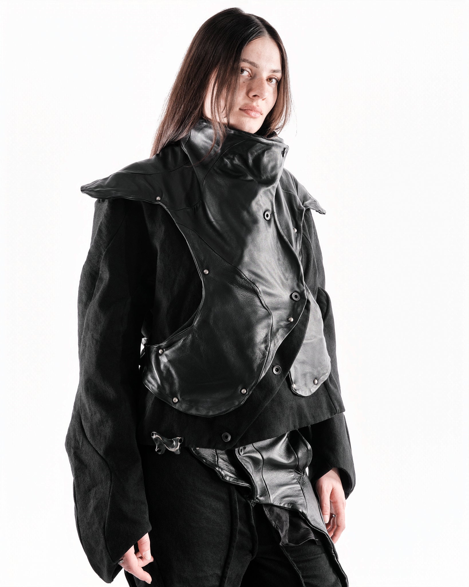 BLACK LEATHER CERITH JACKET WOMENS