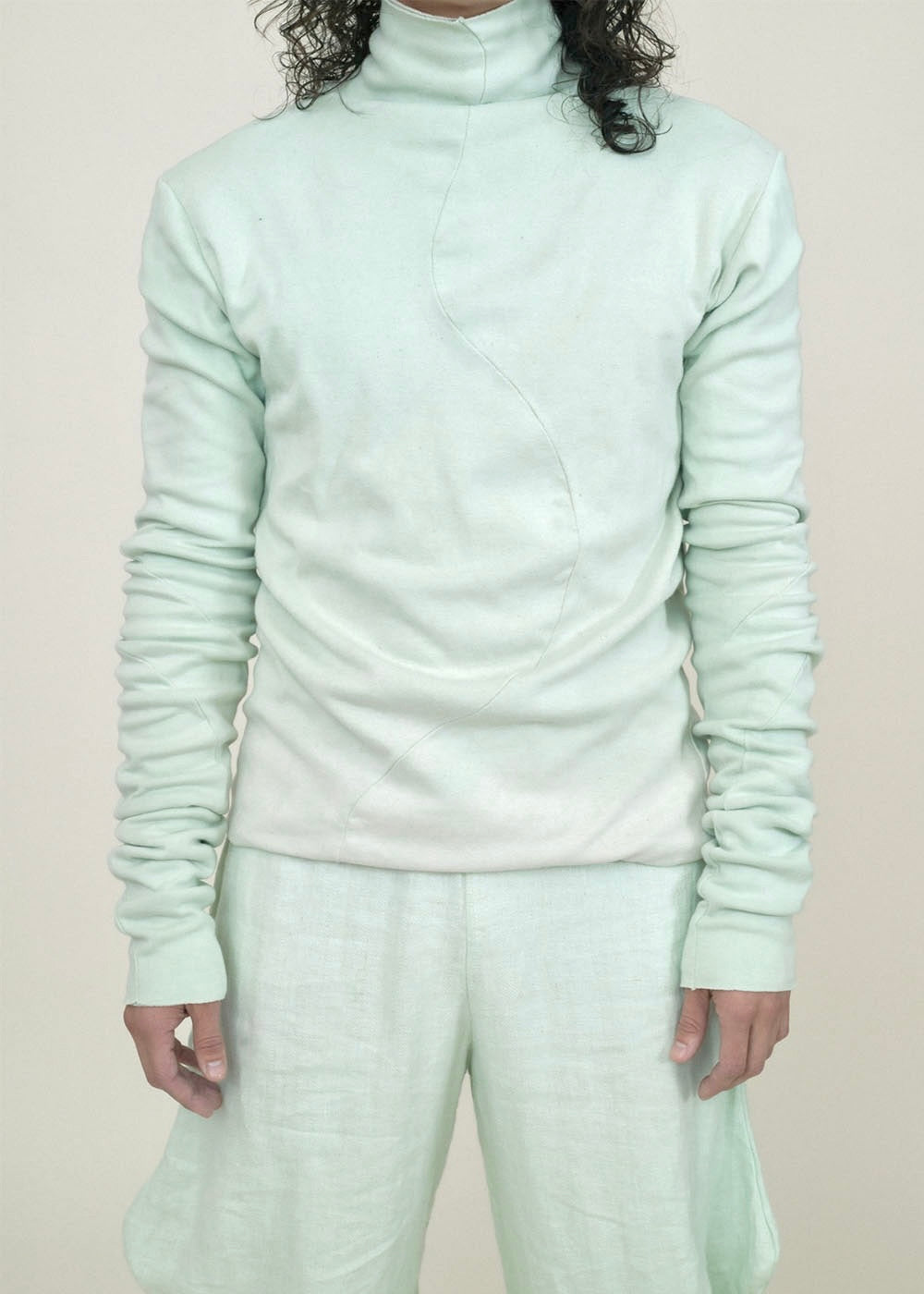 SAMPLE COPPER OXIDE DIP DYED  REVERSIBLE TURTLENECK