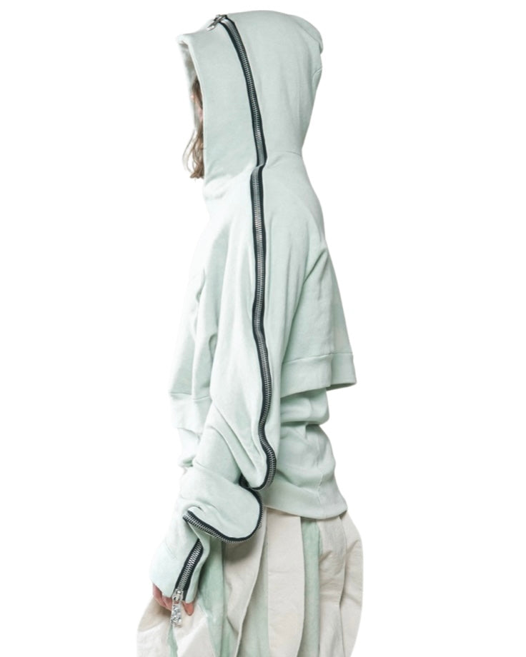SAMPLE COPPER OXIDE DIP DYED METAMORPHIC BUBBLE HOODIE
