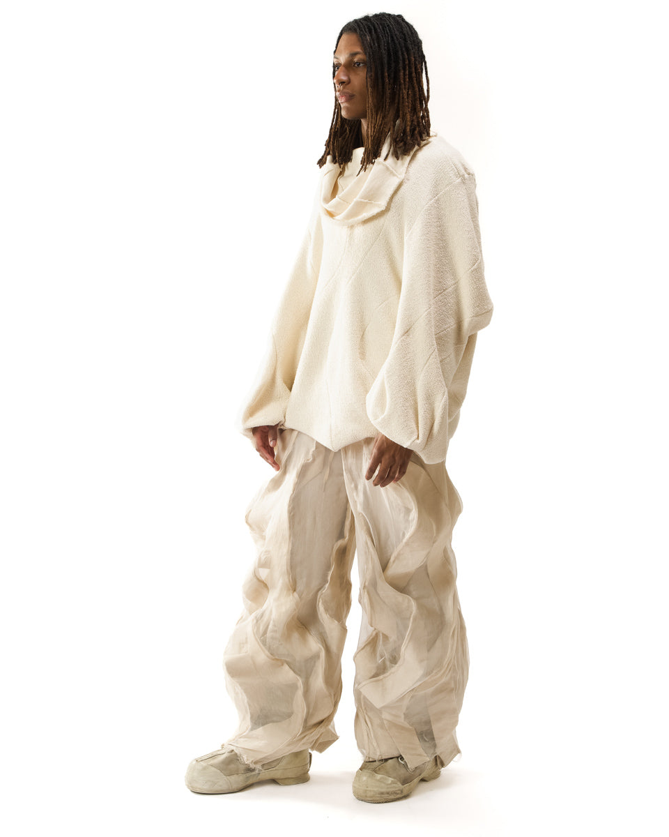 UNDYED REVERSIBLE SHEER POST HUMAN PANTS